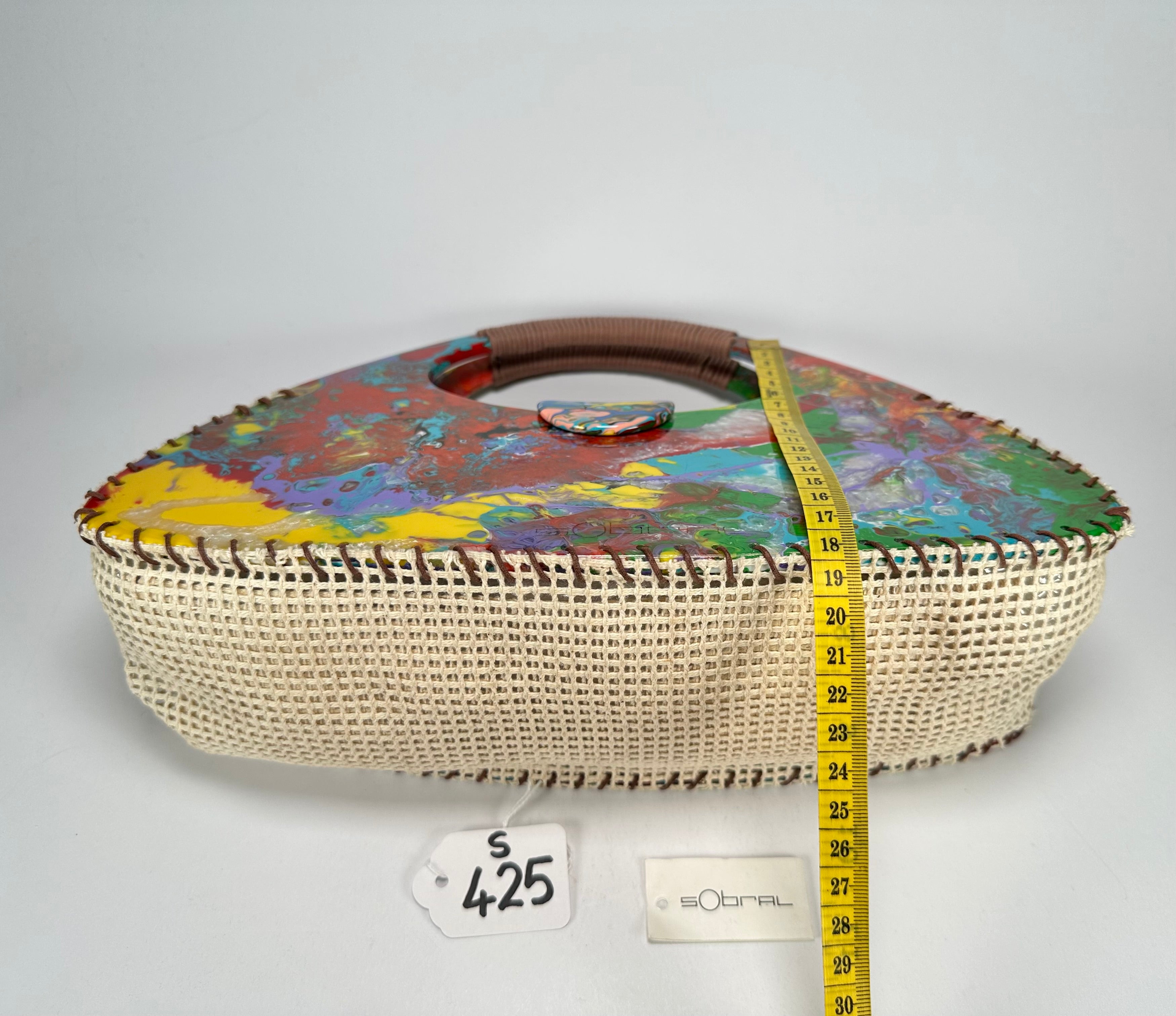 Sobral - Multi-Colour "Retro " Pollock Resin Handbag ( 005315 )