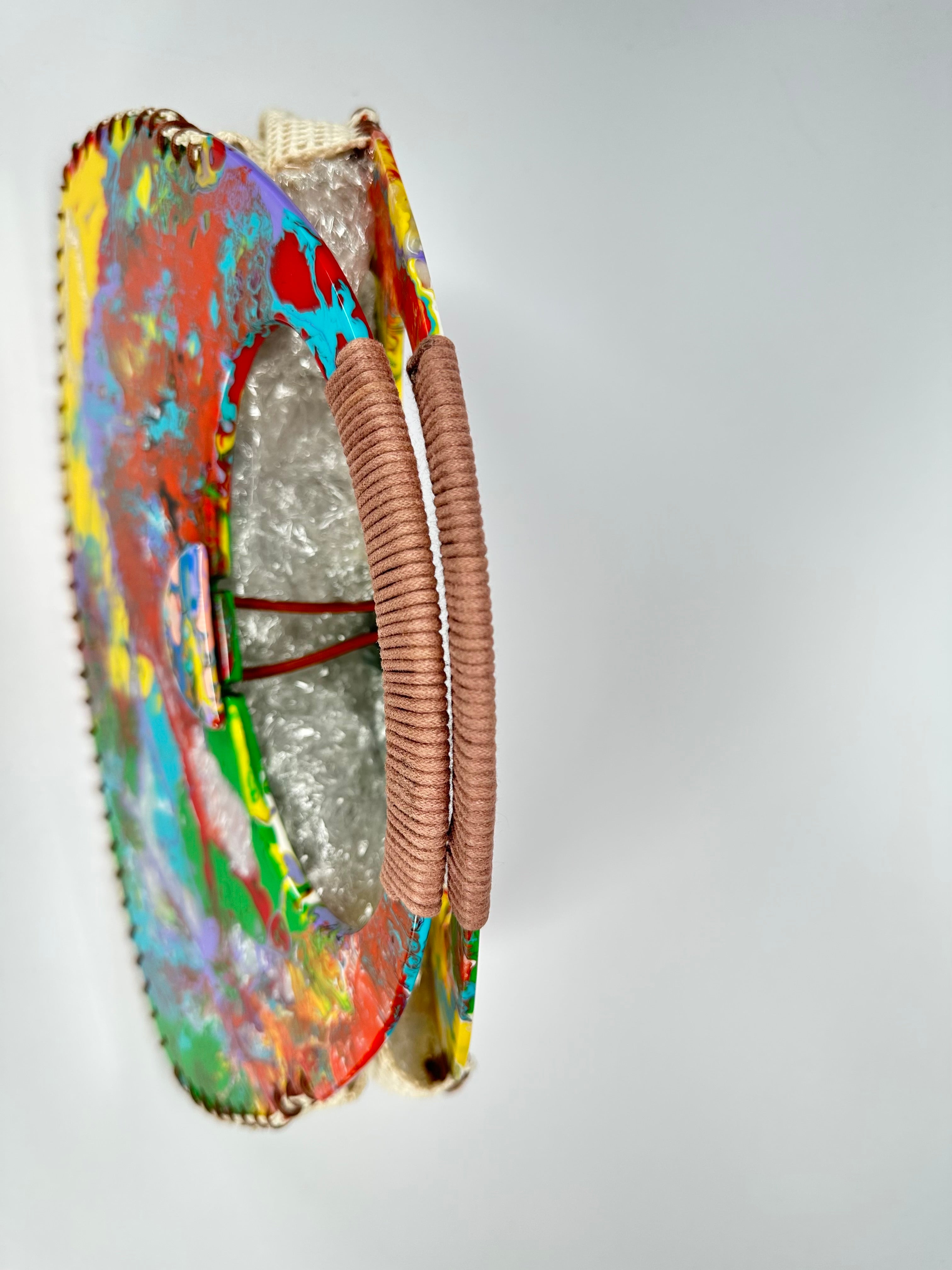 Sobral - Multi-Colour "Retro " Pollock Resin Handbag ( 005315 )