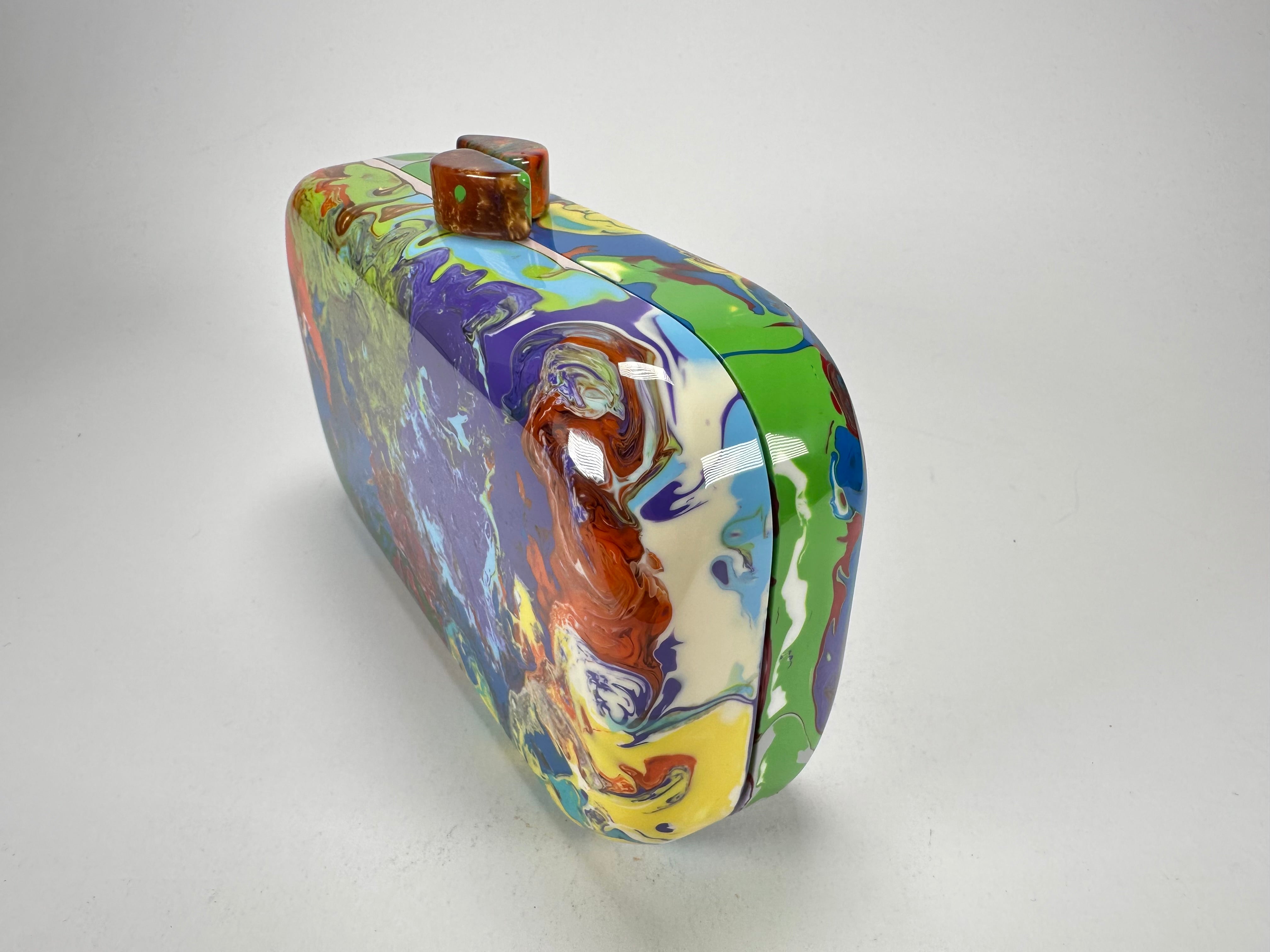 Sobral - Multi-Colour "Linda Purse" Pollock Resin Clutch Bag ( 005290 )