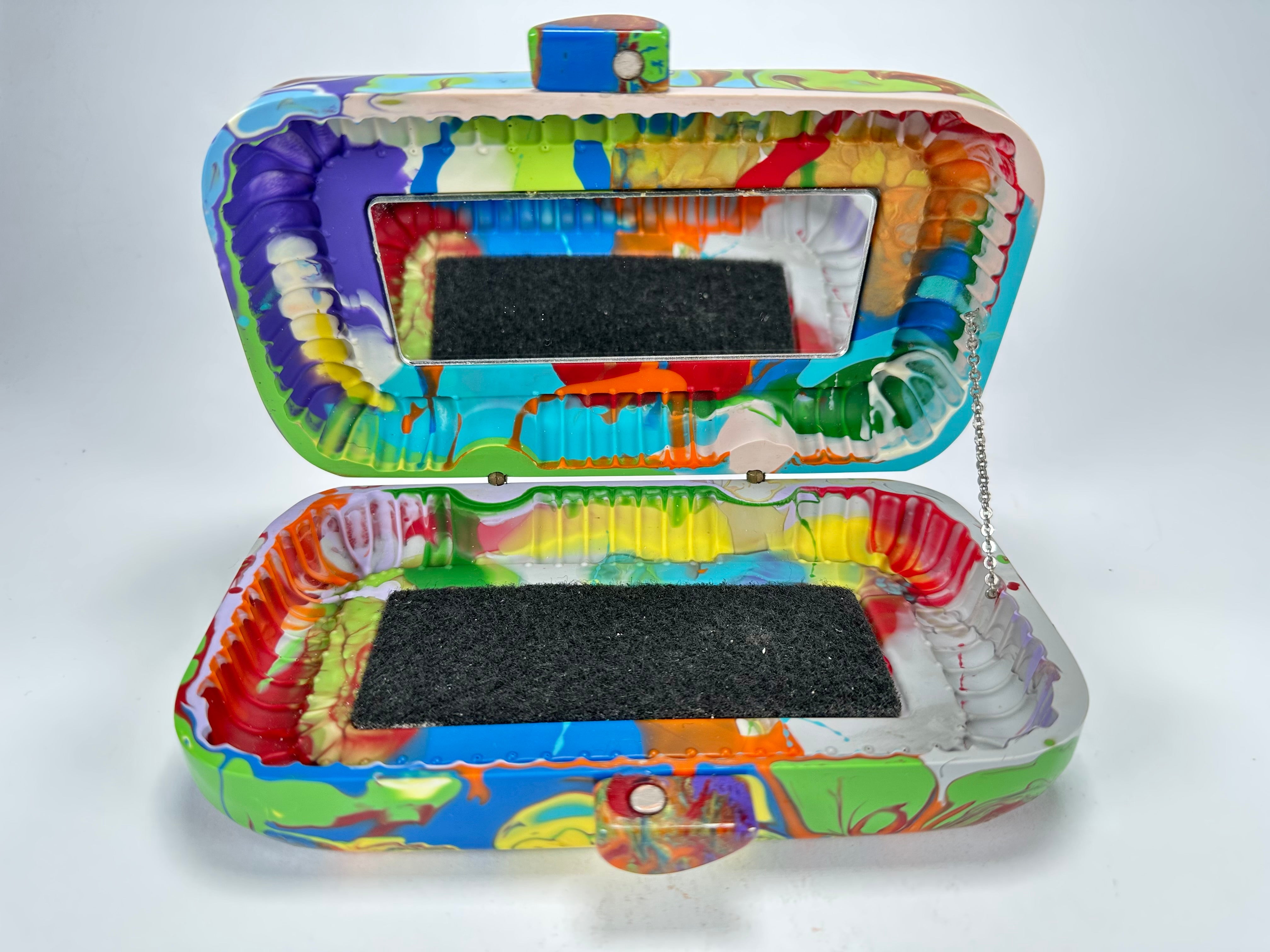 Sobral - Multi-Colour "Linda Purse" Pollock Resin Clutch Bag ( 005290 )