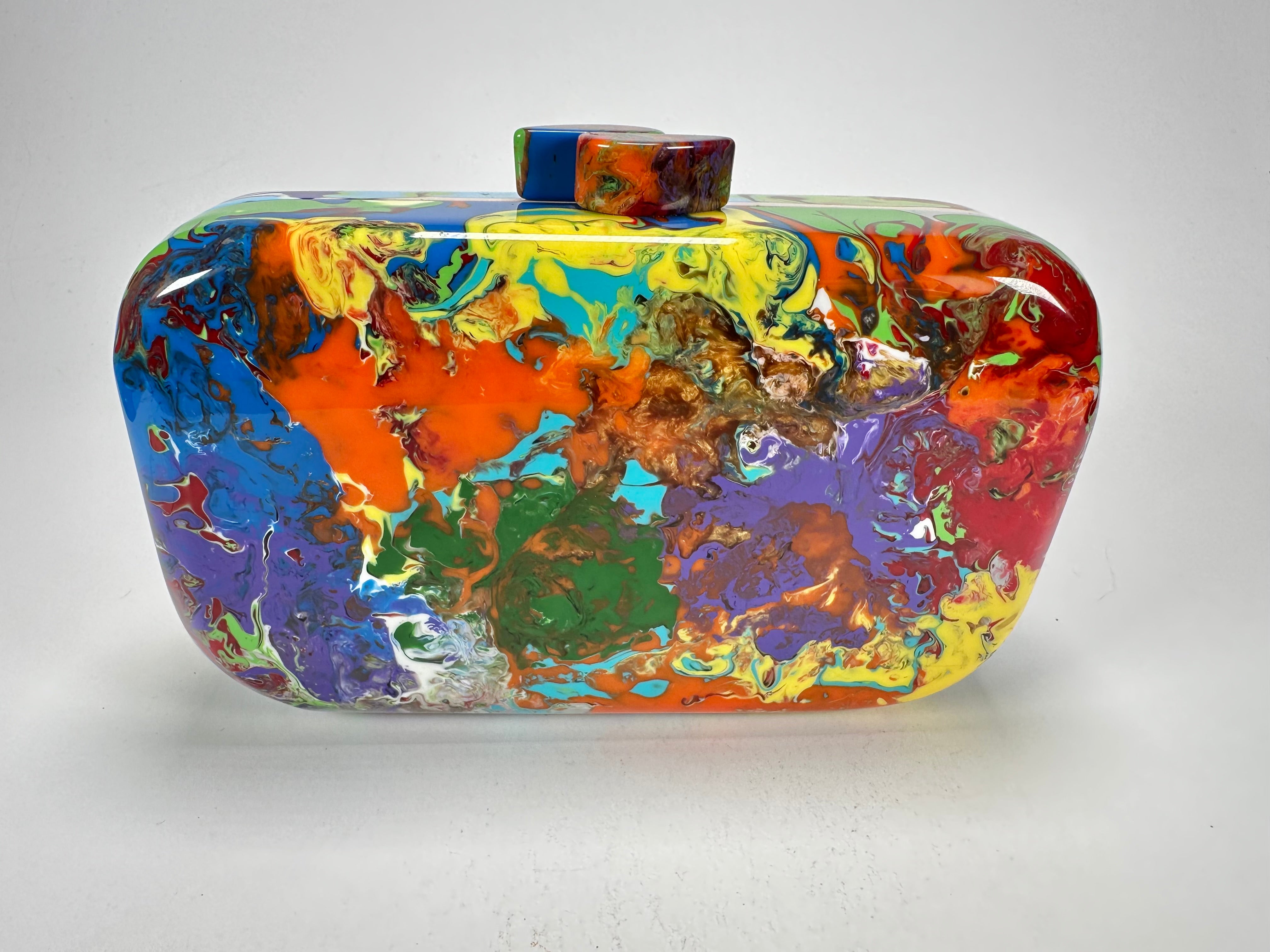 Sobral - Multi-Colour "Linda Purse" Pollock Resin Clutch Bag ( 005290 )