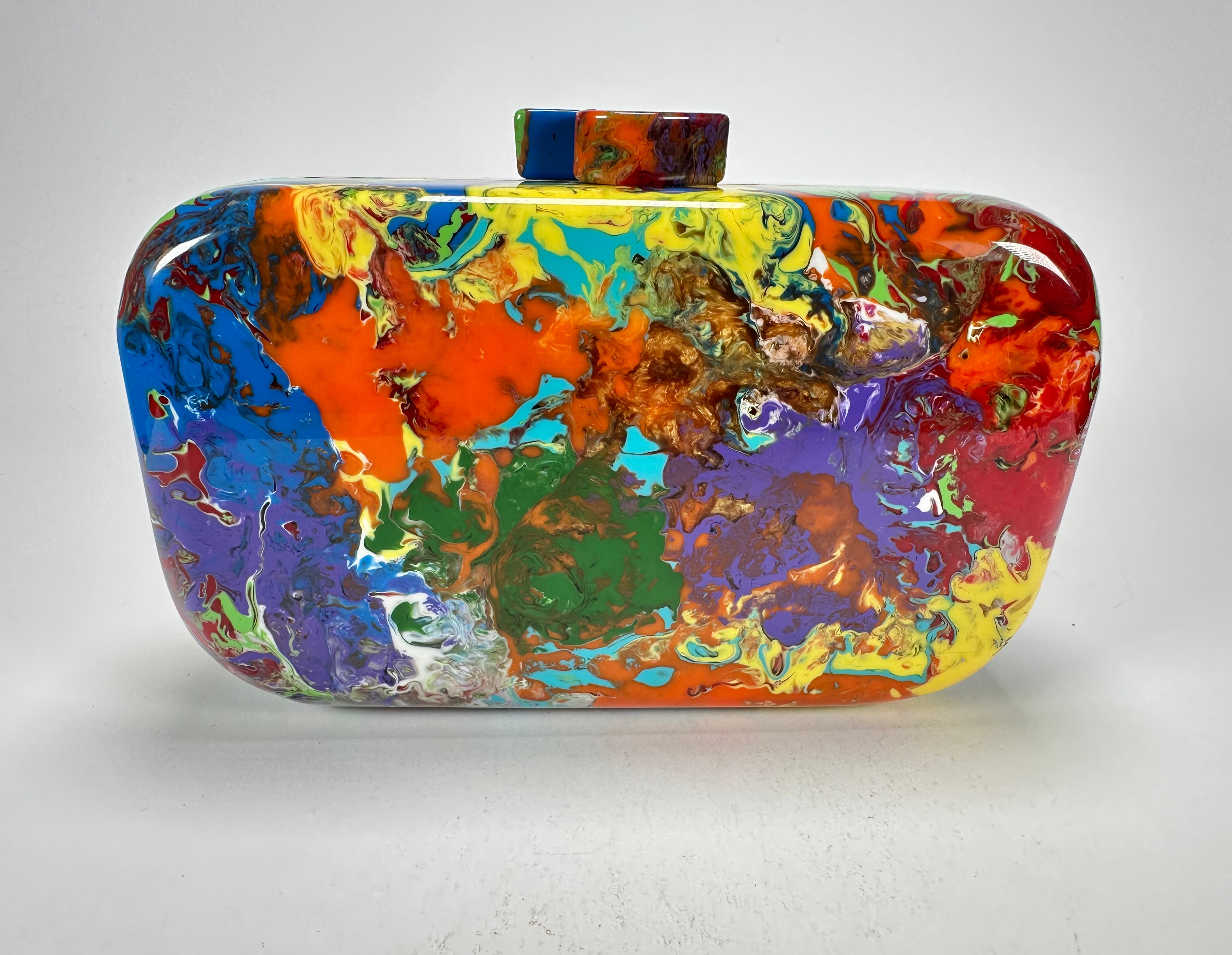 Sobral - Multi-Colour "Linda Purse" Pollock Resin Clutch Bag ( 005290 )