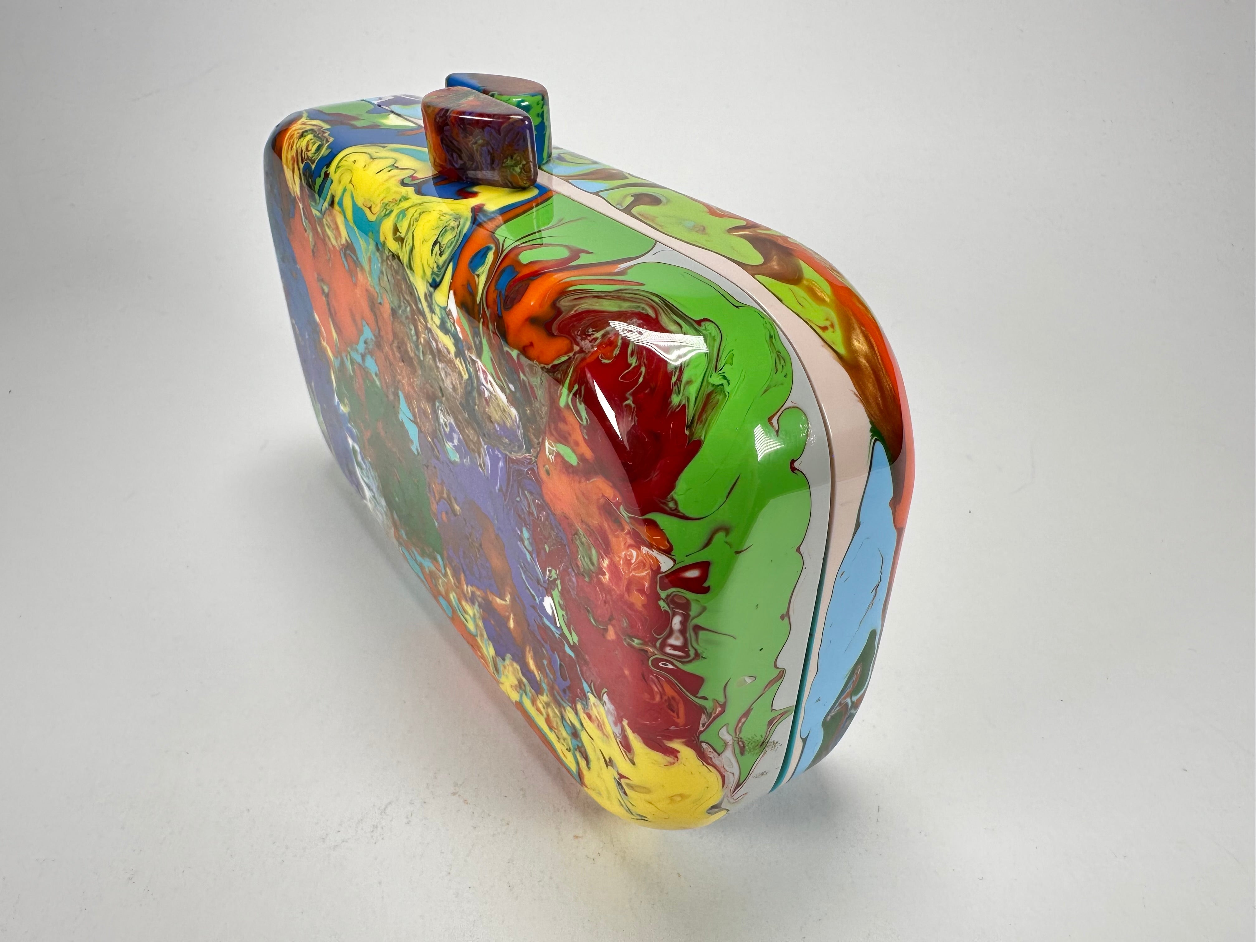 Sobral - Multi-Colour "Linda Purse" Pollock Resin Clutch Bag ( 005290 )