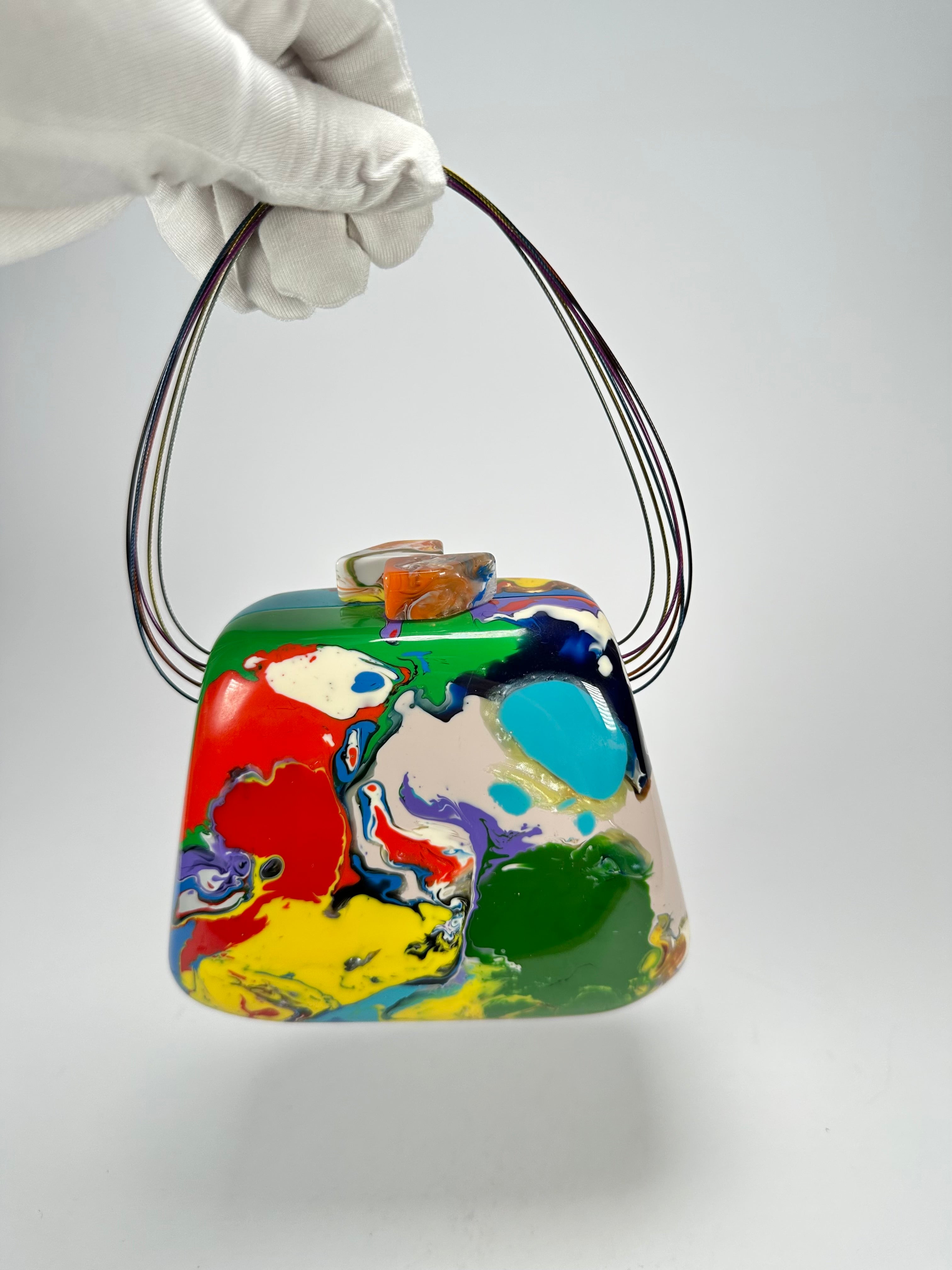 Sobral - Multi-Colour "Miranda " Pollock Resin Clutch Bag / Handbag ( 002390 )