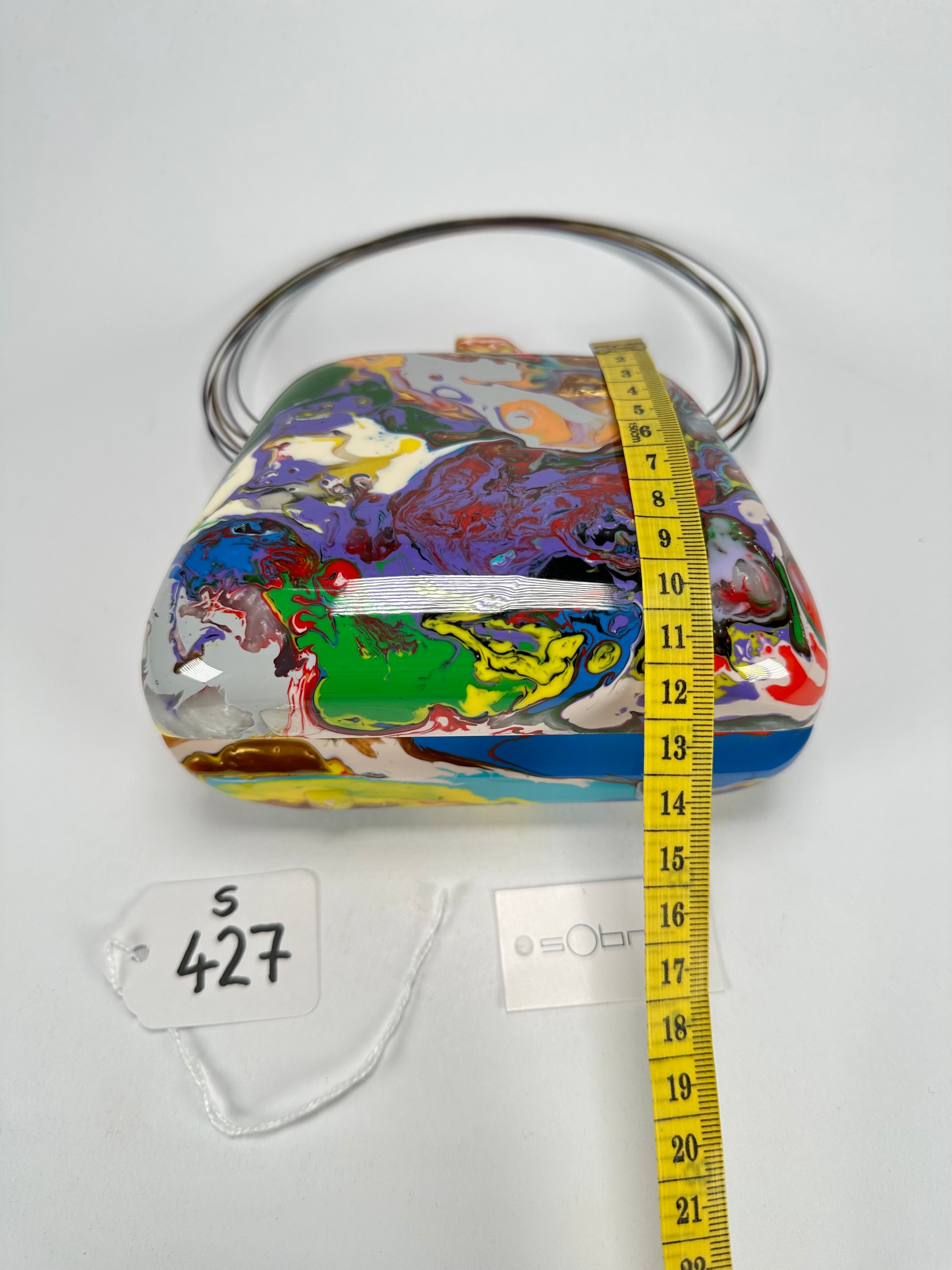 Sobral - Multi-Colour "Miranda " Pollock Resin Clutch Bag / Handbag ( 002390 )