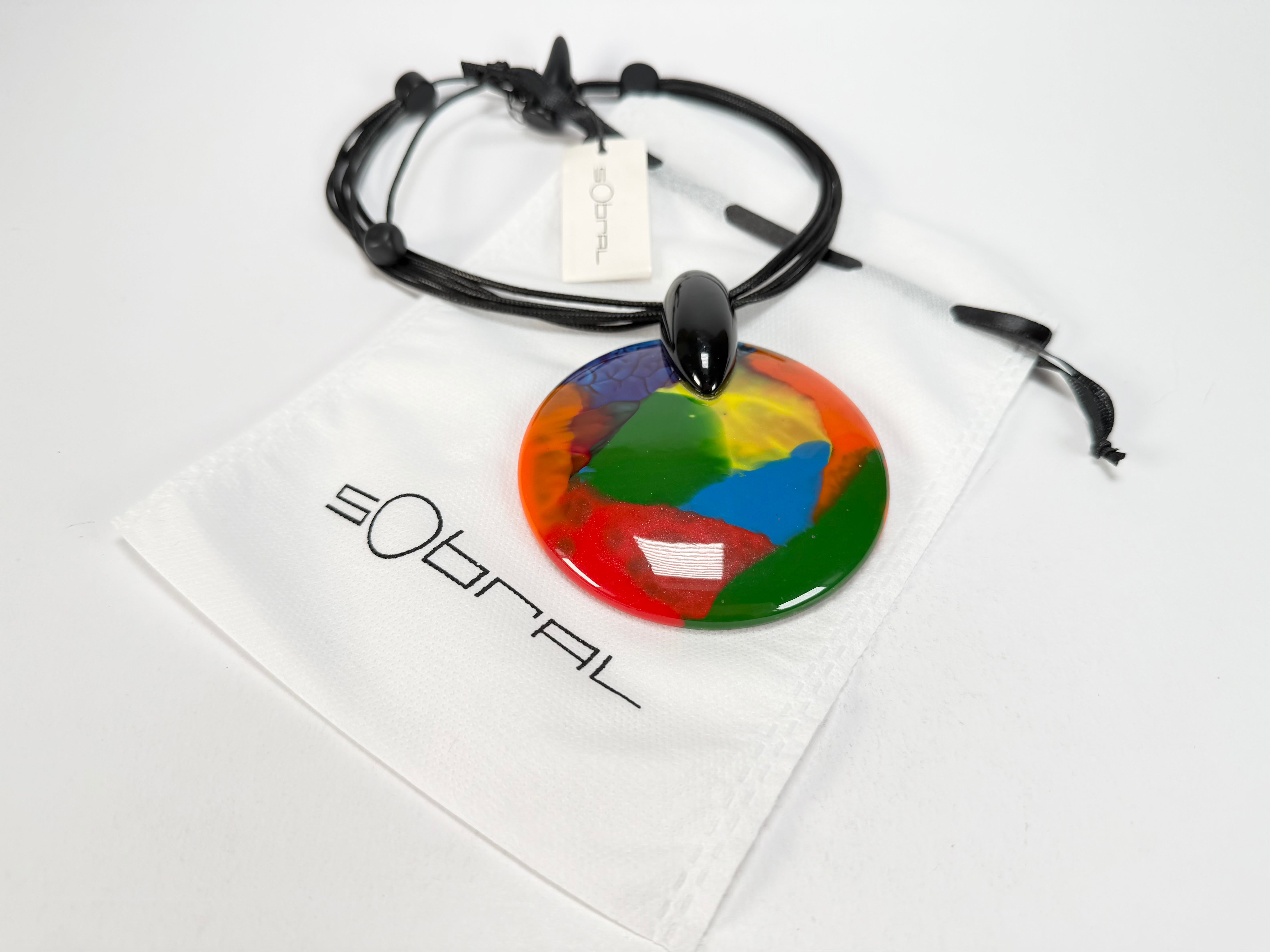 Sobral - Multi-Colour "Eolia Efeitos" K.Polido Resin Necklace ( 002858 )