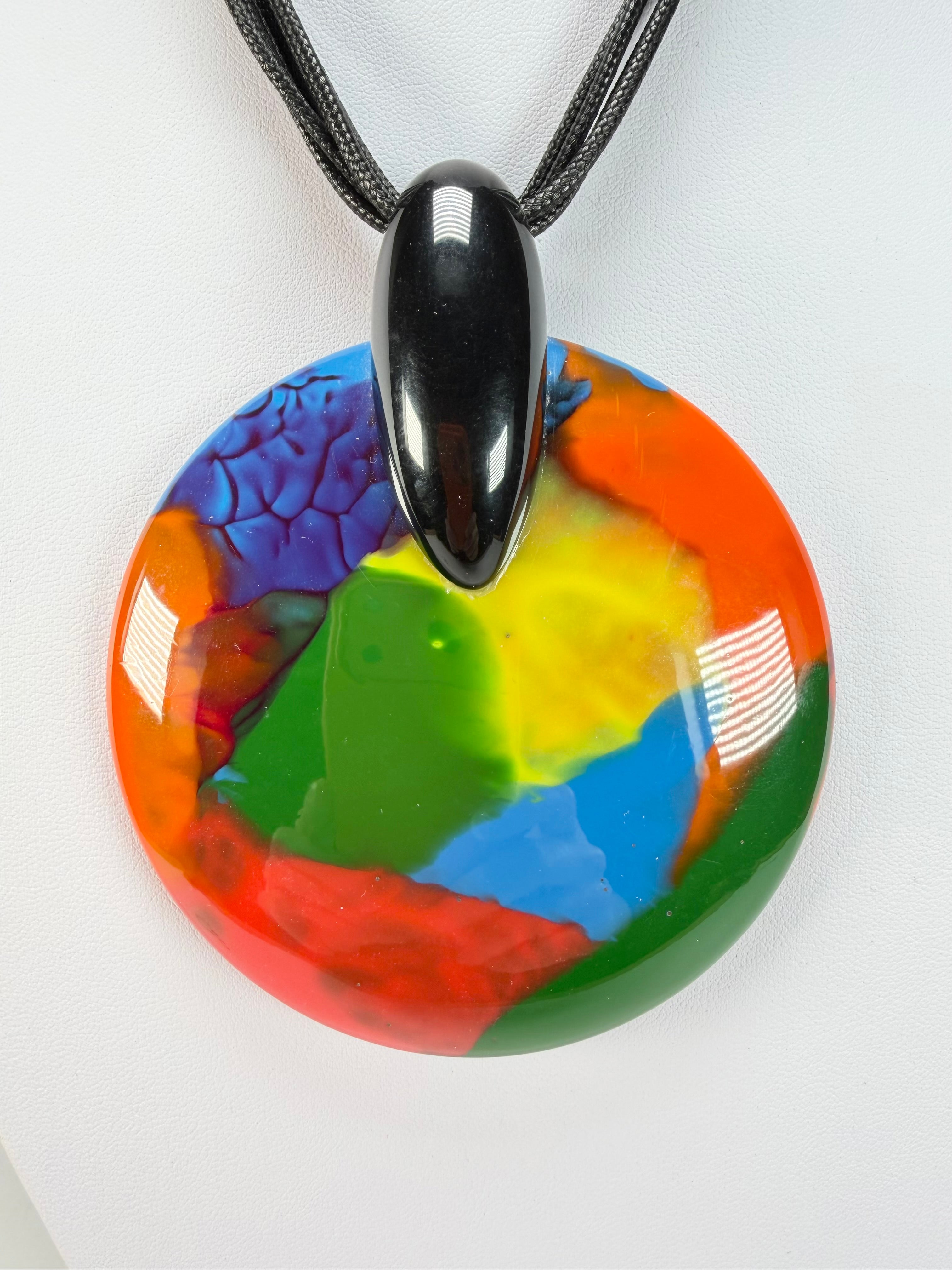 Sobral - Multi-Colour "Eolia Efeitos" K.Polido Resin Necklace ( 002858 )