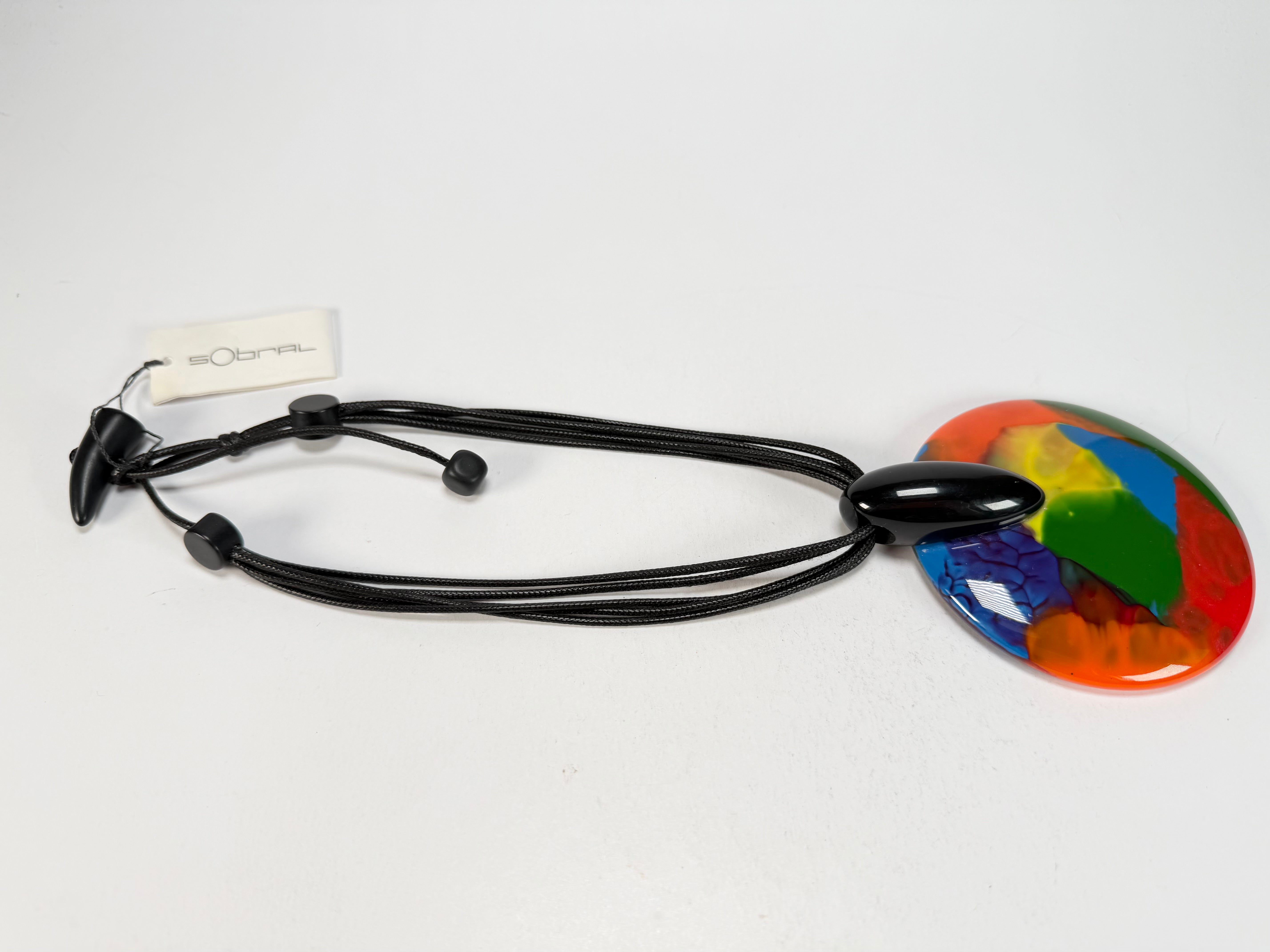 Sobral - Multi-Colour "Eolia Efeitos" K.Polido Resin Necklace ( 002858 )