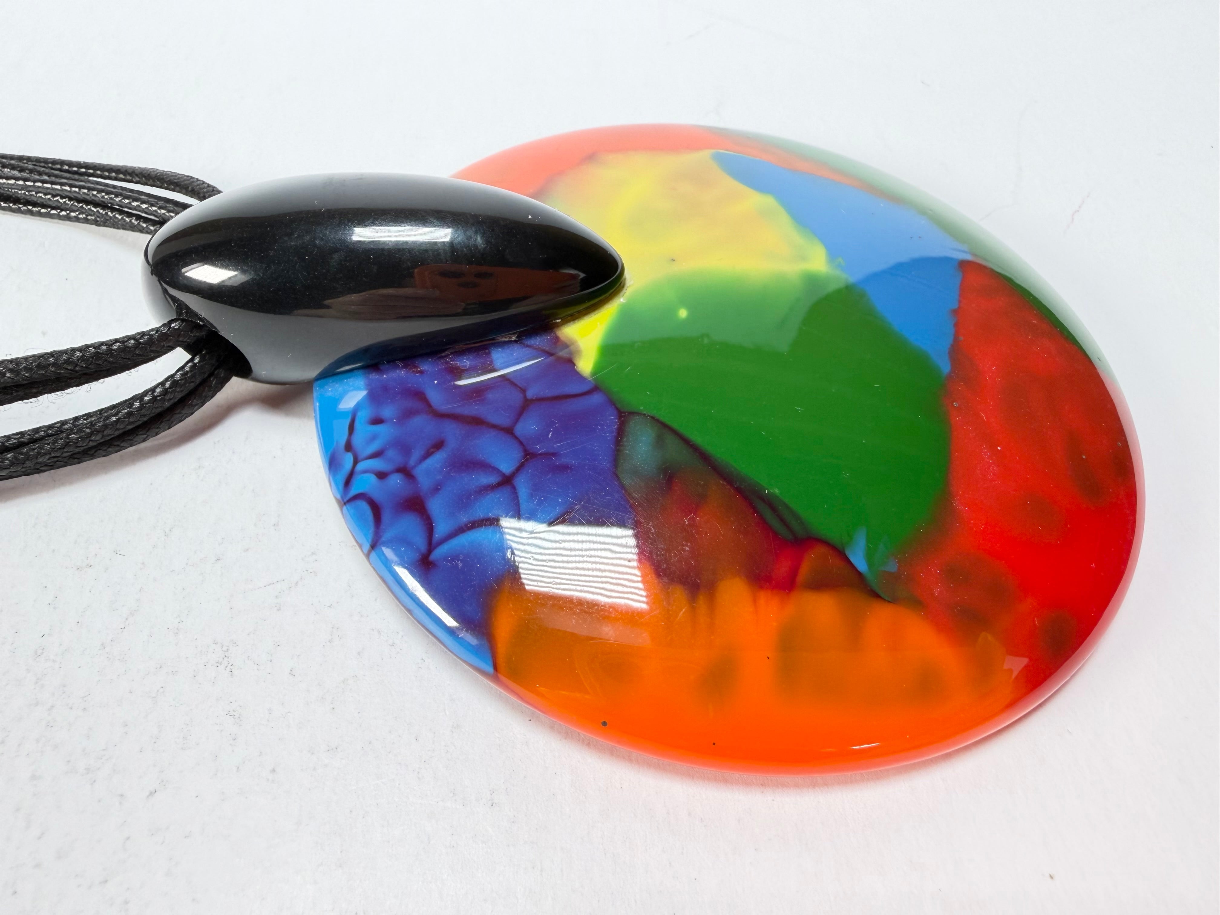 Sobral - Multi-Colour "Eolia Efeitos" K.Polido Resin Necklace ( 002858 )