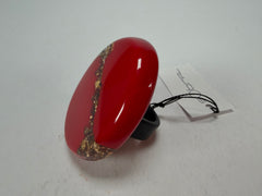 Sobral - Metalique "Munique" Orlando Red Resin Ring ( 005145 ) - Size UK S / US 9