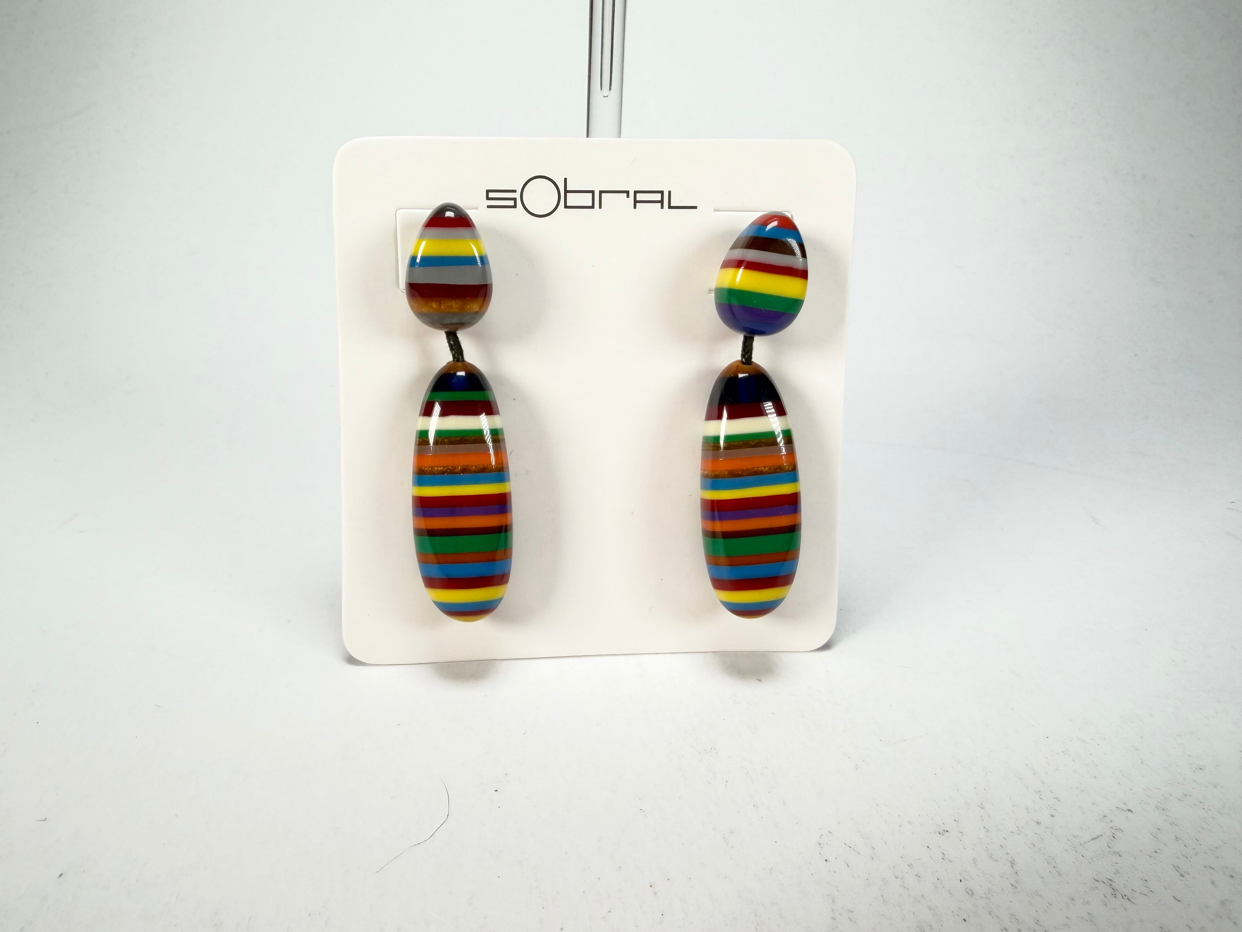 Sobral - Pop Art "Caillou" Resin Earrings ( 005427 )