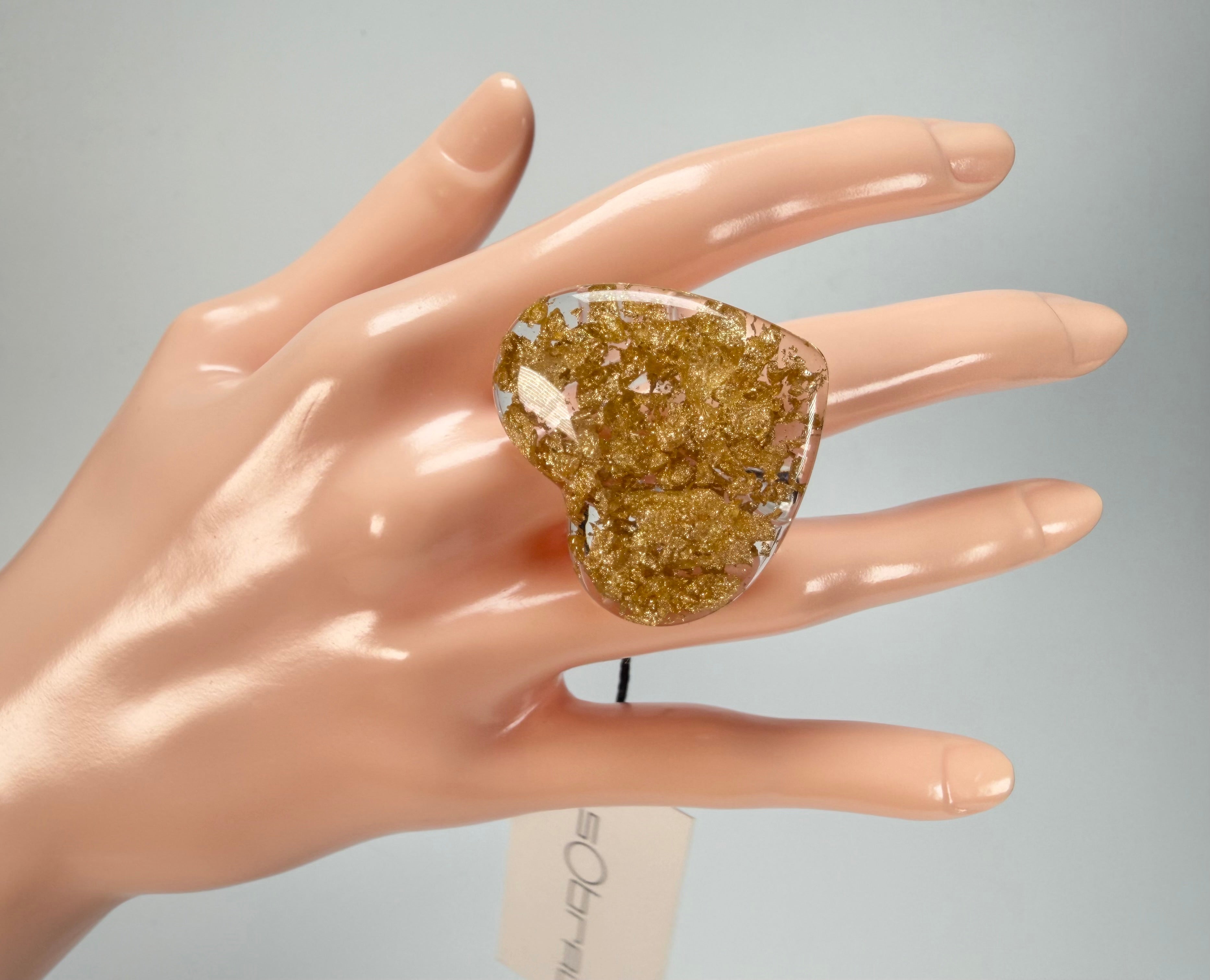 Sobral - Metalique "Mini Ariadne" Resin Ring ( 005543 ) - Size UK V / US 10.5