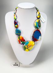 Sobral - Multi-Colour "Gabriele" Pollock Resin Necklace ( 003616 )