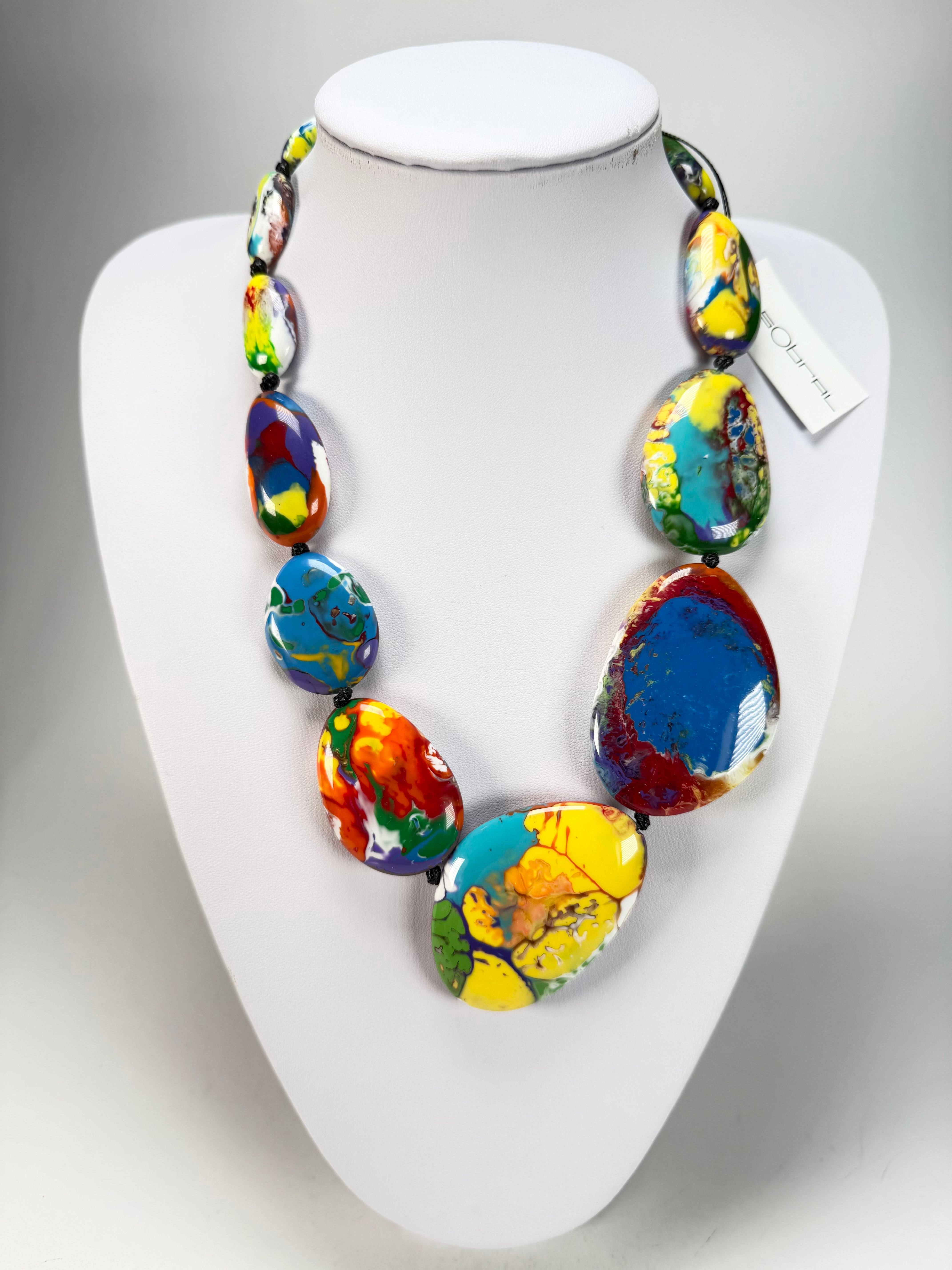 Sobral - Multi-Colour "Gabriele" Pollock Resin Necklace ( 003616 )