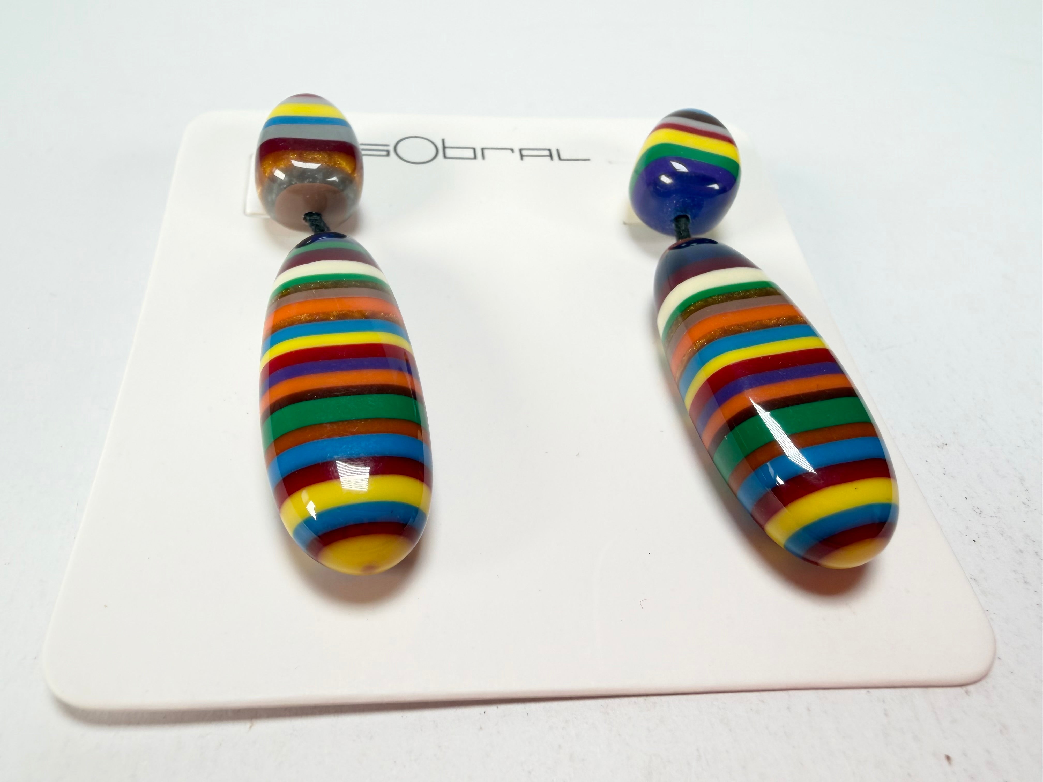 Sobral - Pop Art "Caillou" Resin Earrings ( 005427 )