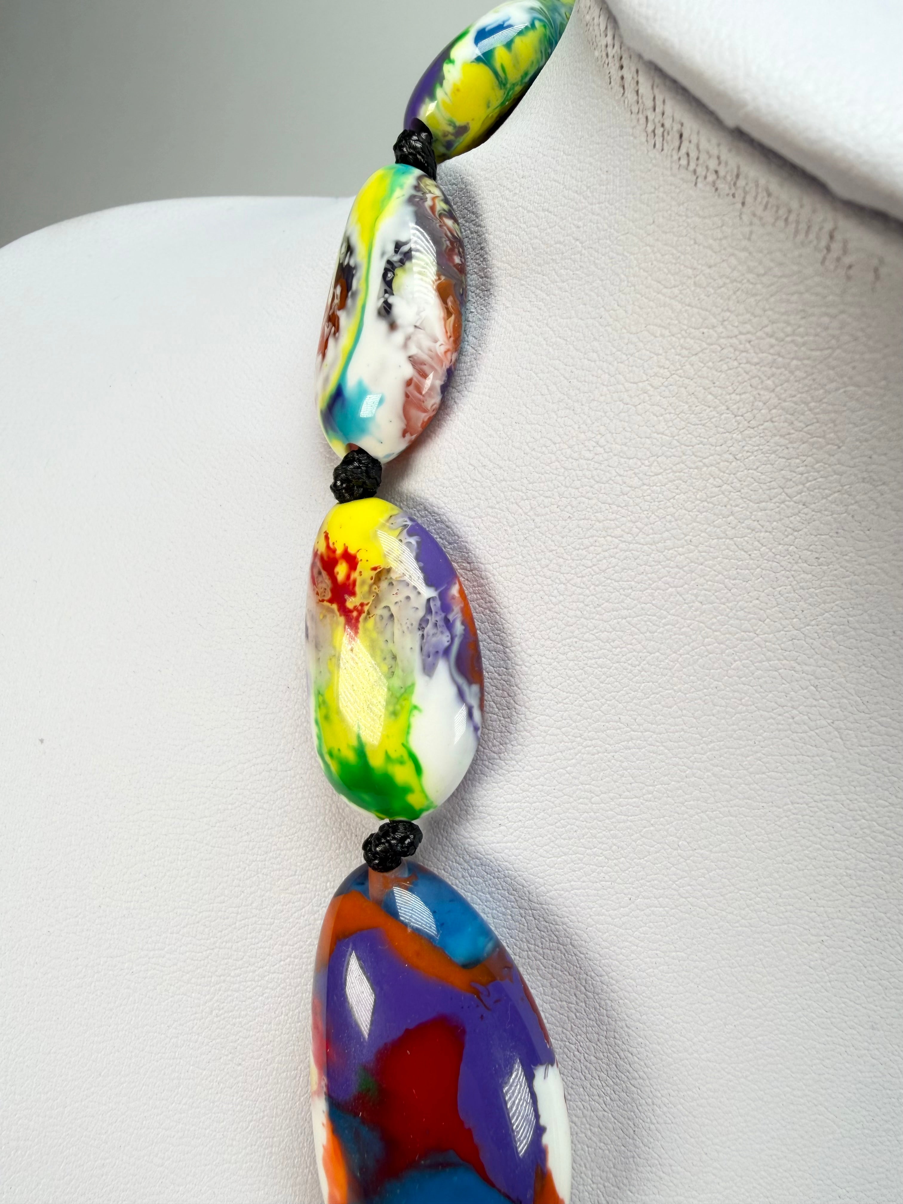 Sobral - Multi-Colour "Gabriele" Pollock Resin Necklace ( 003616 )