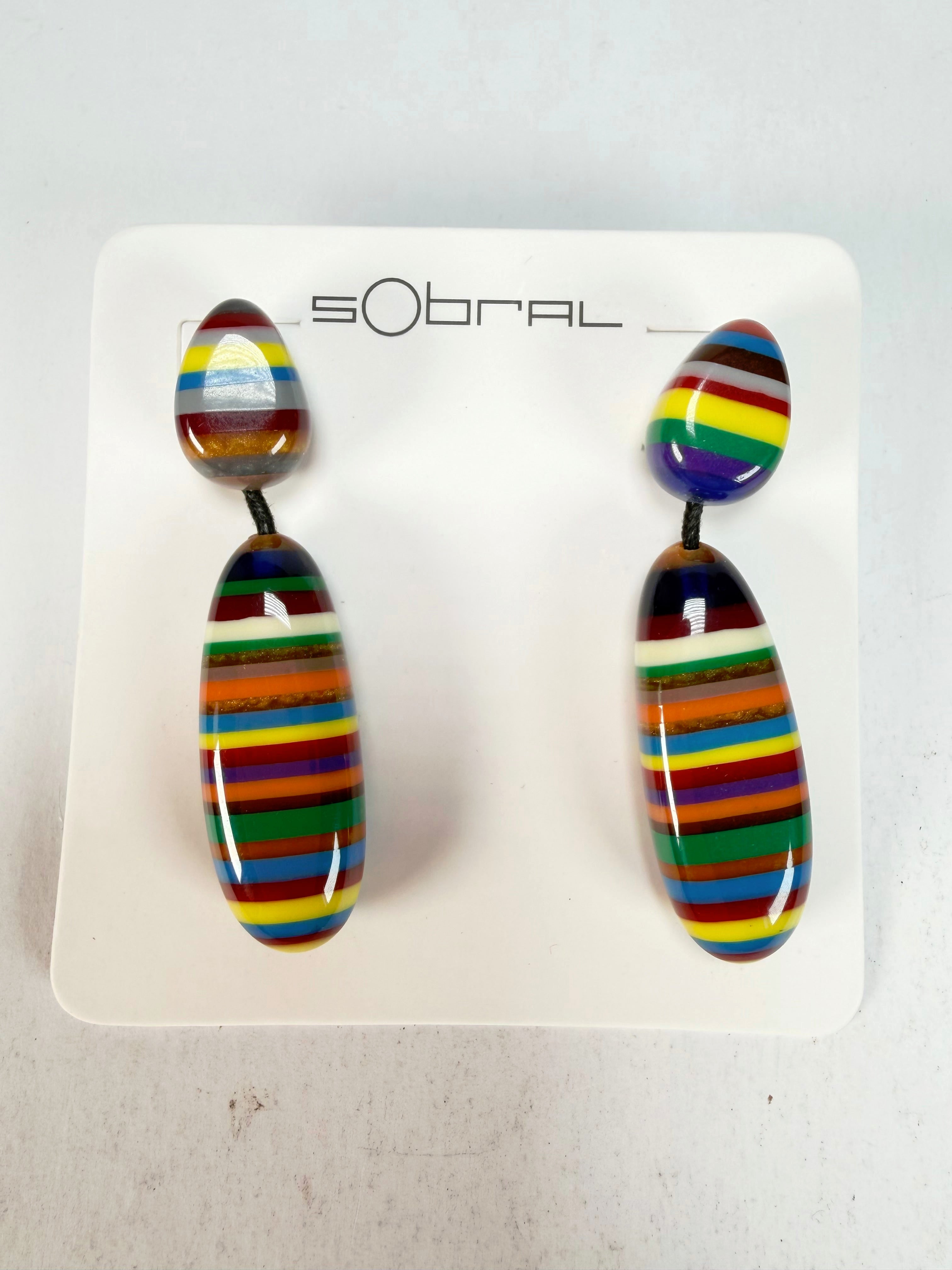 Sobral - Pop Art "Caillou" Resin Earrings ( 005427 )