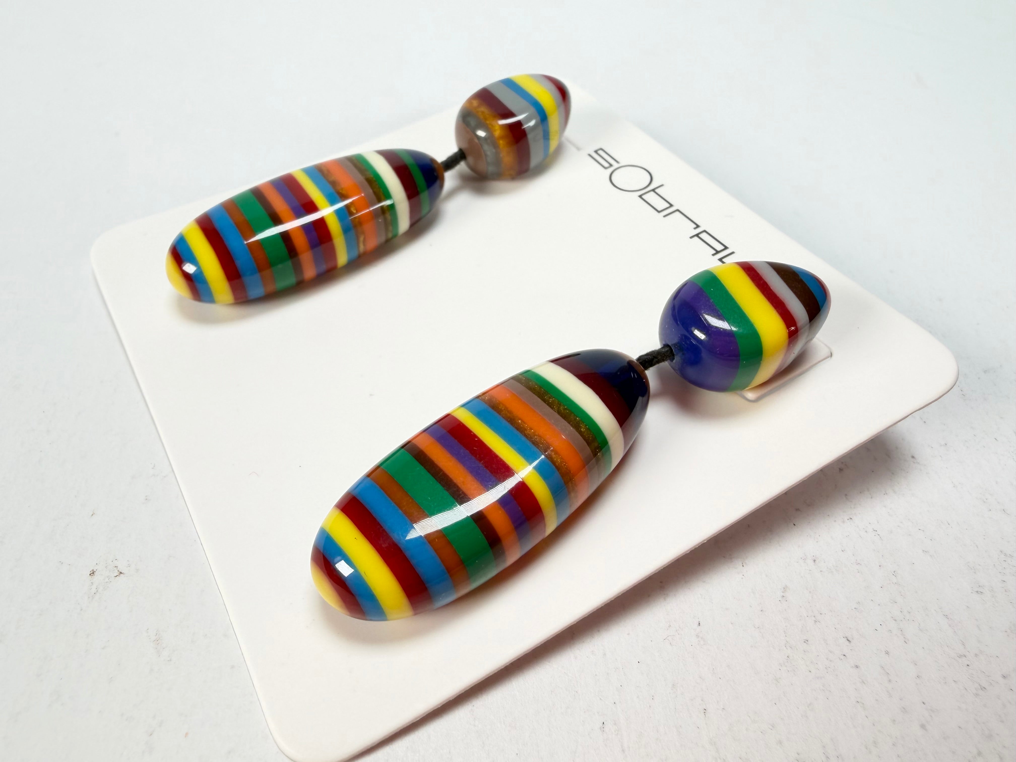 Sobral - Pop Art "Caillou" Resin Earrings ( 005427 )