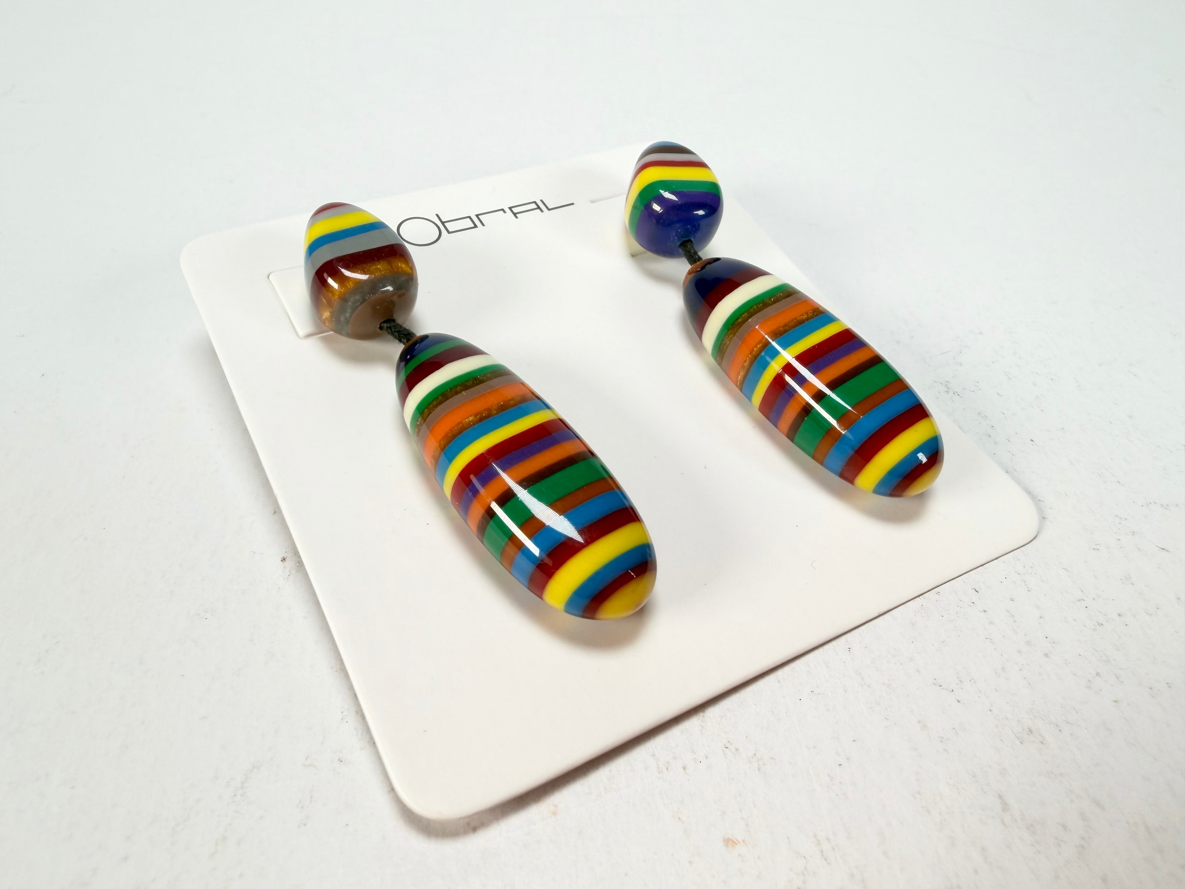 Sobral - Pop Art "Caillou" Resin Earrings ( 005427 )