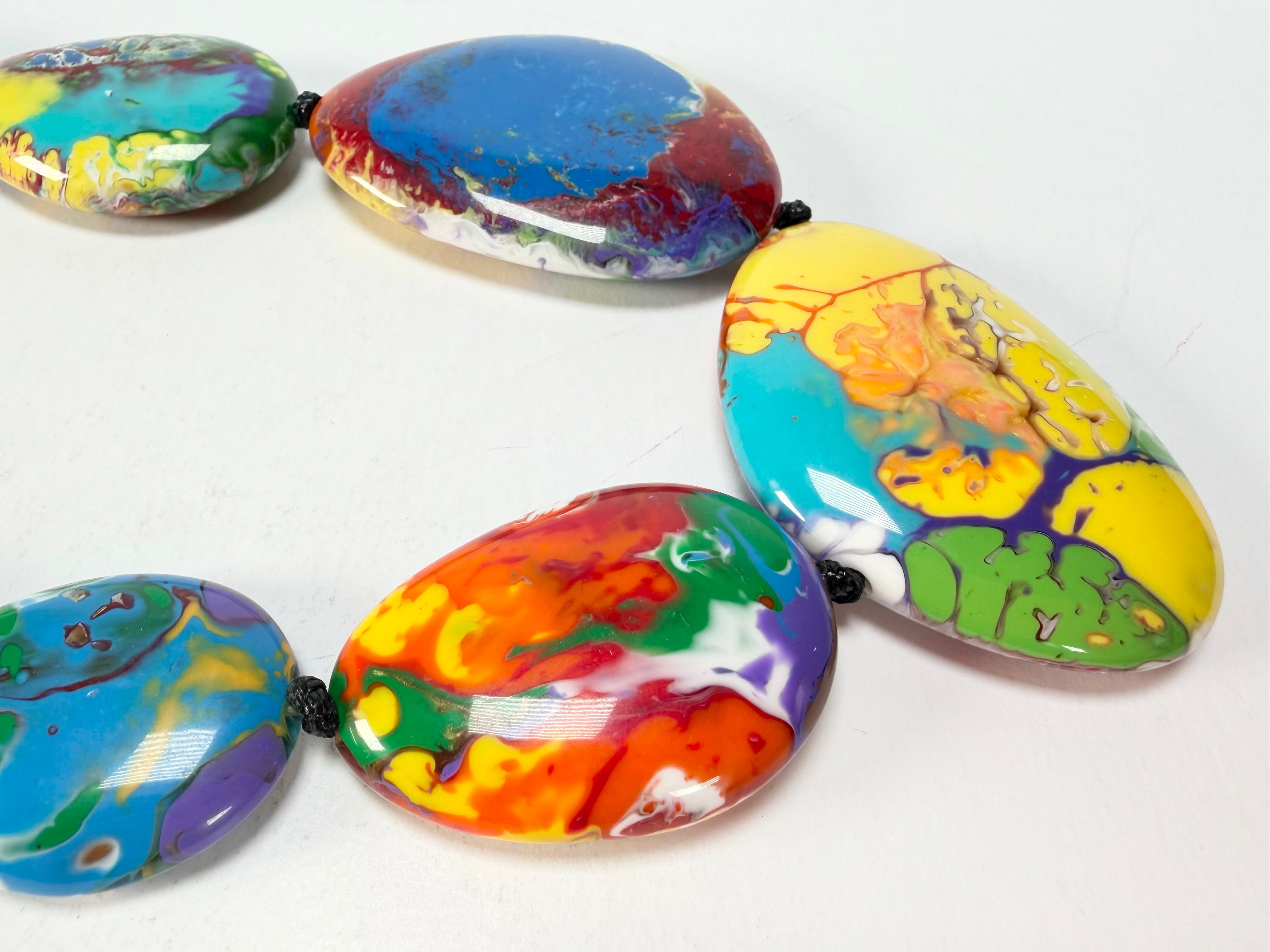 Sobral - Multi-Colour "Gabriele" Pollock Resin Necklace ( 003616 )
