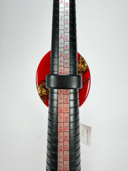 Sobral - Metalique "Munique" Orlando Red Resin Ring ( 005145 ) - Size UK V / US 10.5