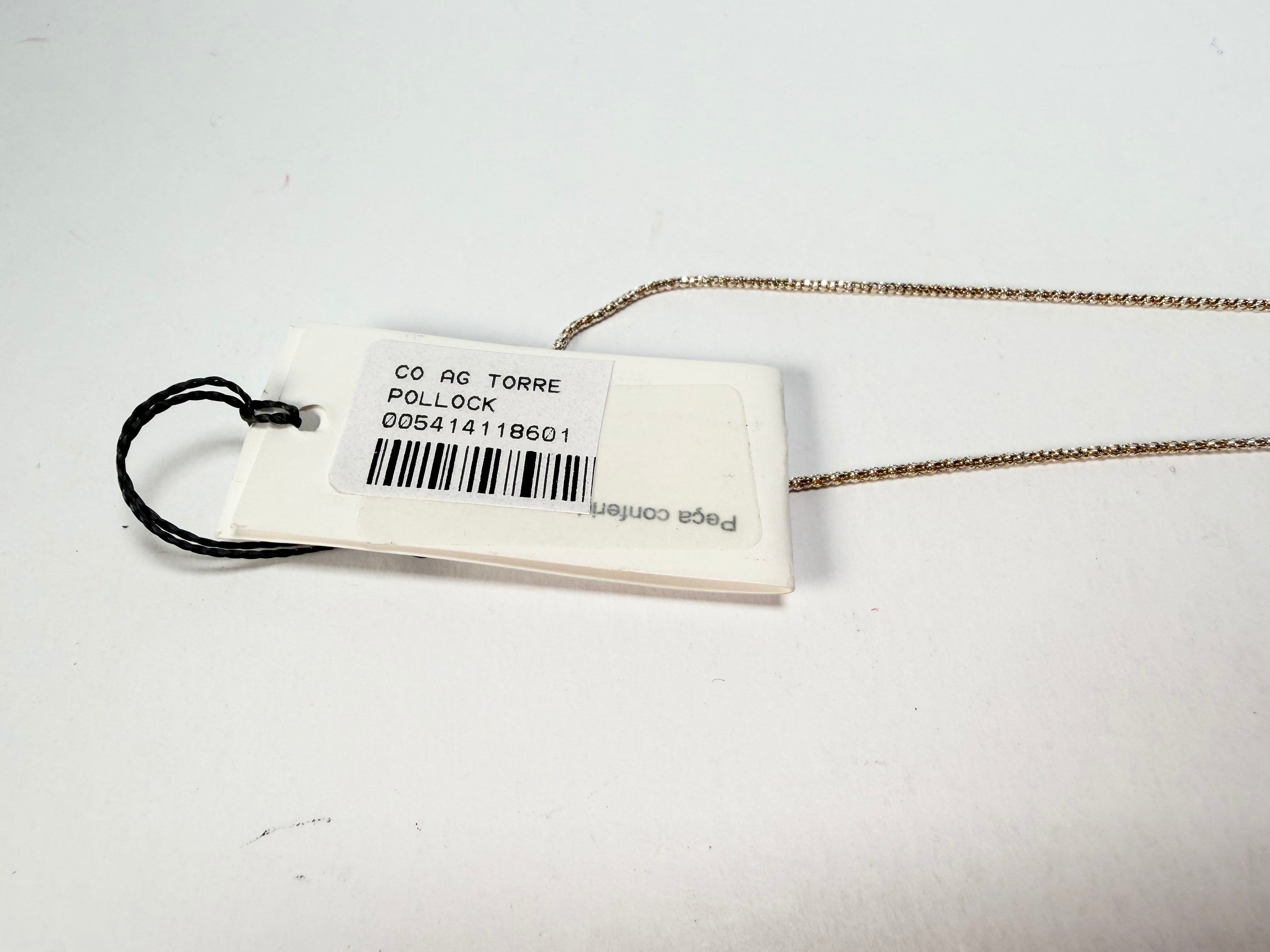Sobral - Multi-Colour "Eiffel Tower" Pollock Resin AG Sliver Necklace ( 005414 )