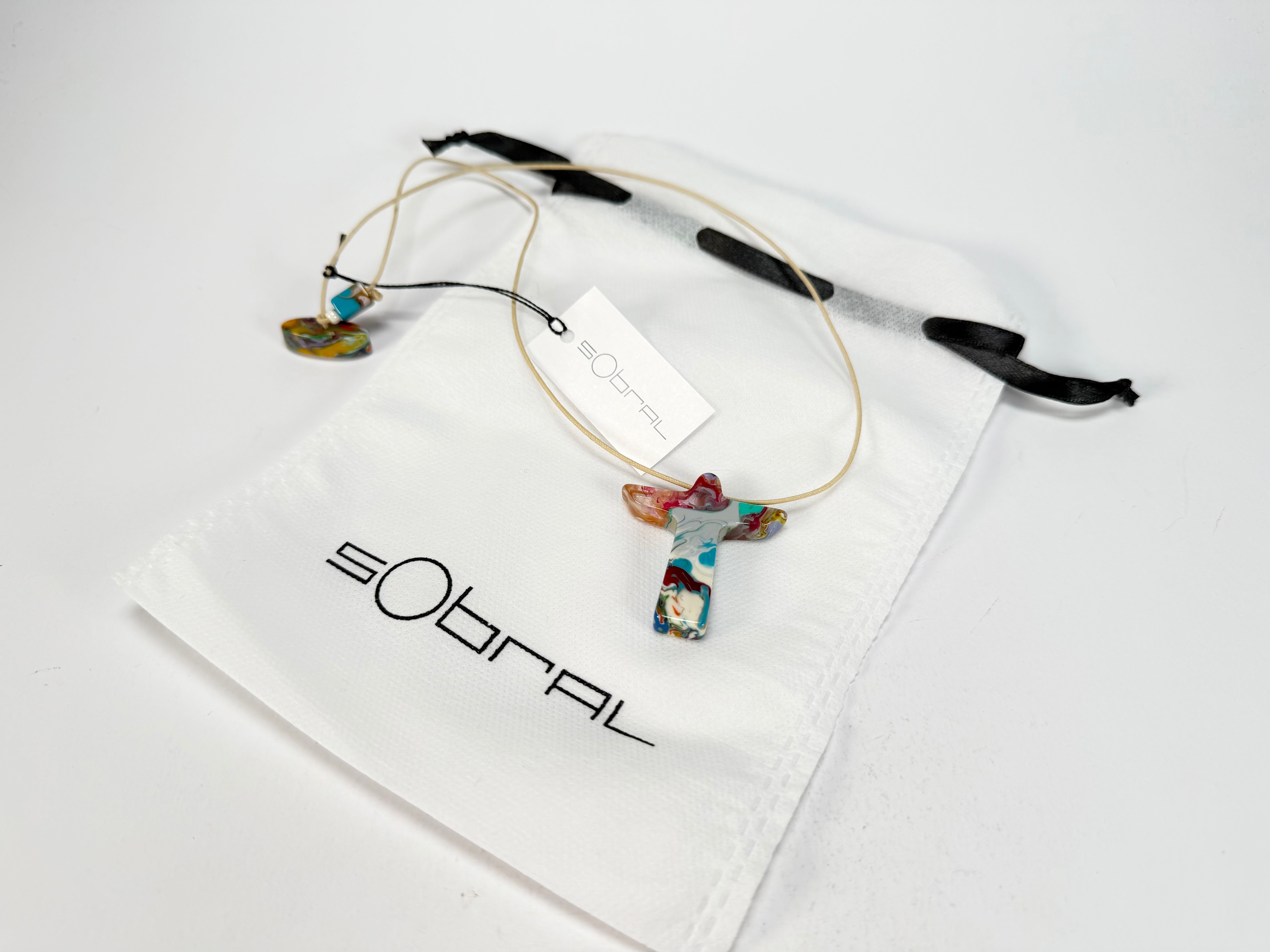 Sobral - Multi-Colour "Cristo" Pollock Resin Necklace ( 000000 )