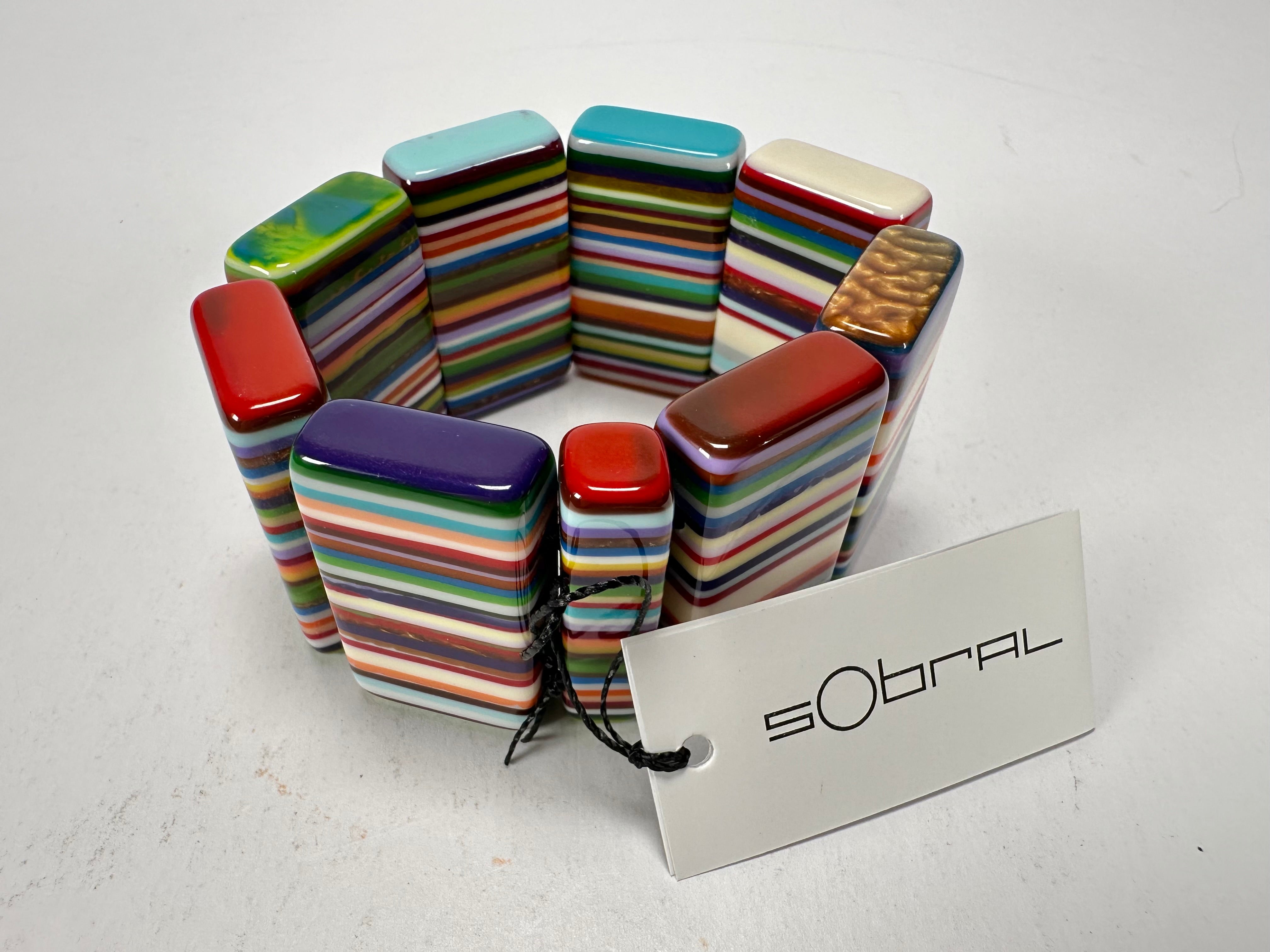Sobral - Pop Art "8 pçs 1/2" Elasticated Resin Bracelet ( 000376 )