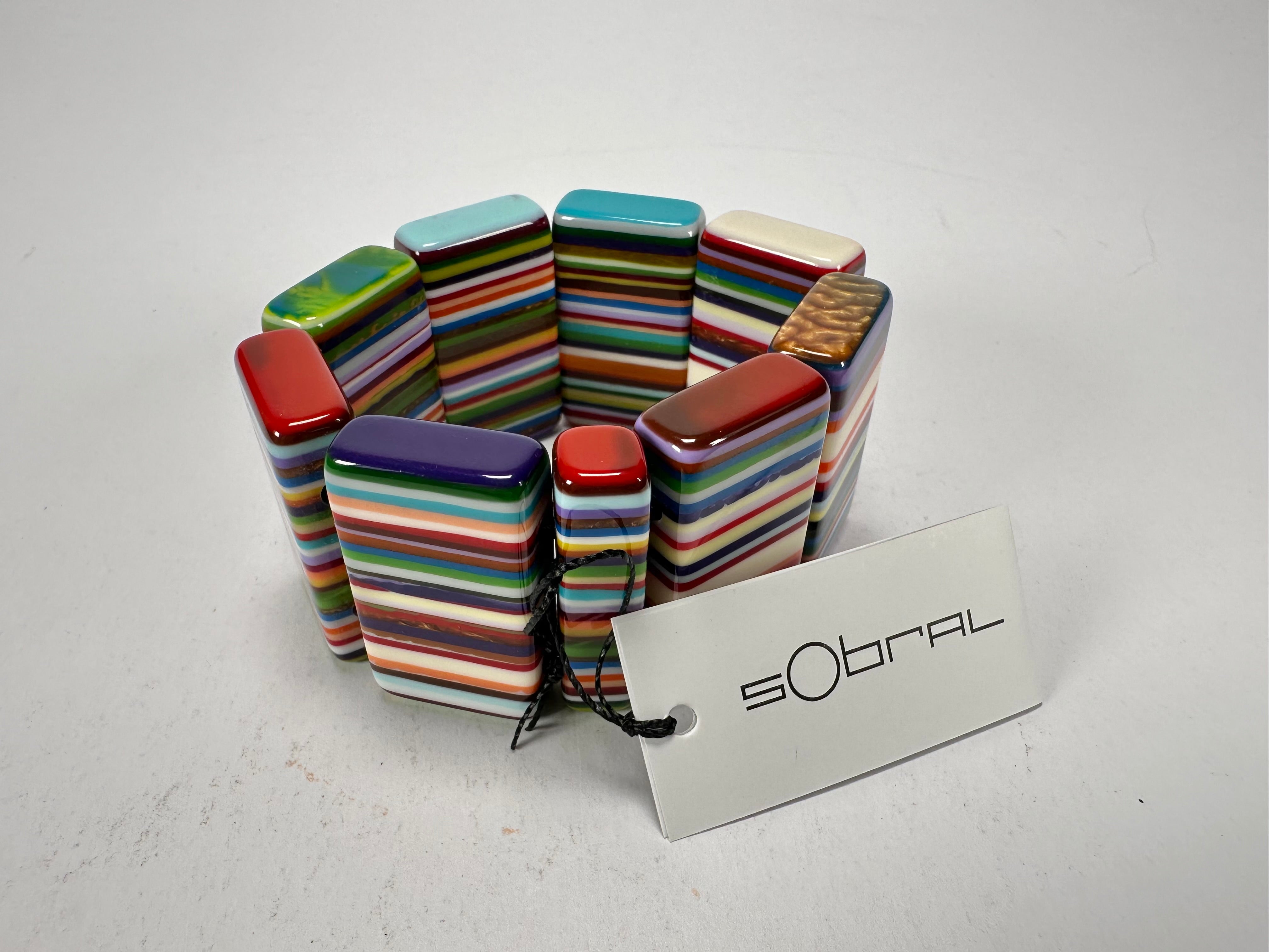 Sobral - Pop Art "8 pçs 1/2" Elasticated Resin Bracelet ( 000376 )