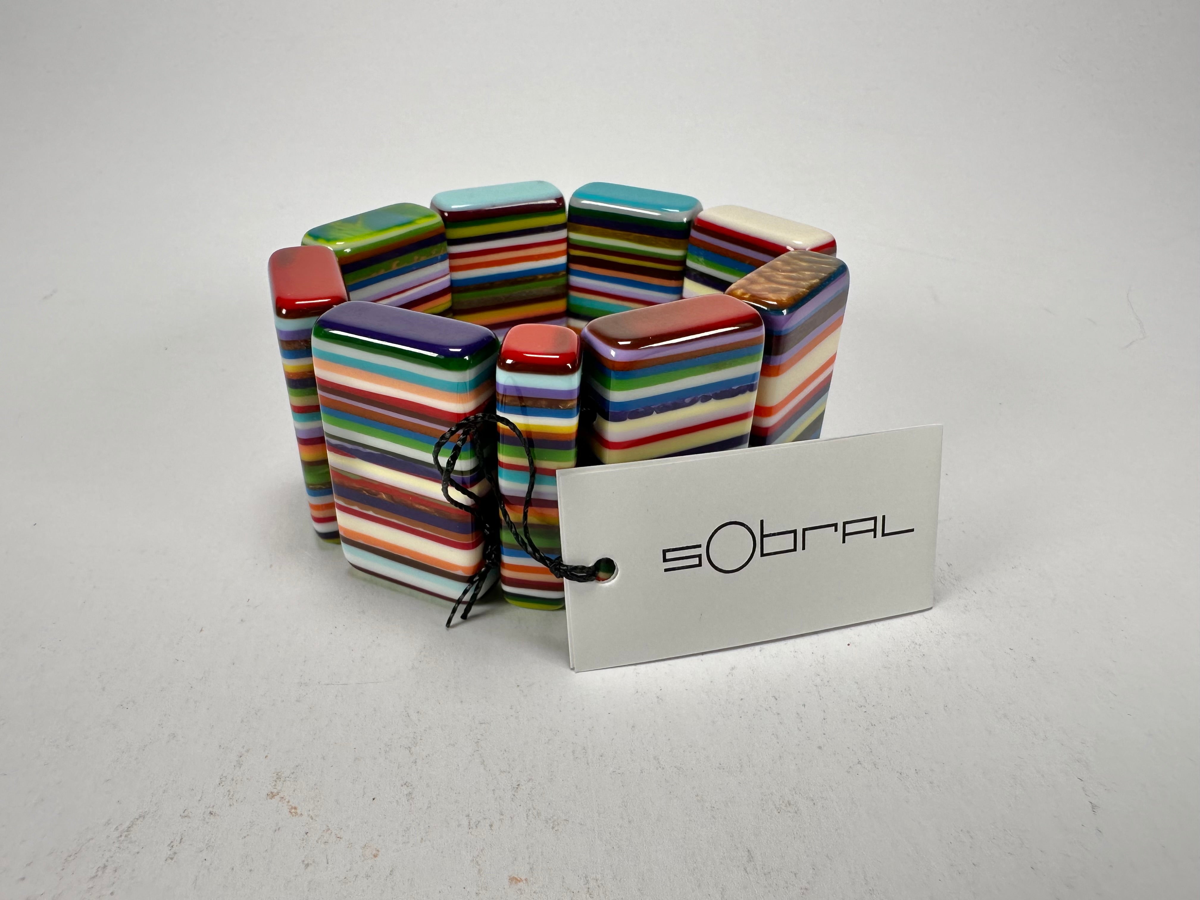 Sobral - Pop Art "8 pçs 1/2" Elasticated Resin Bracelet ( 000376 )
