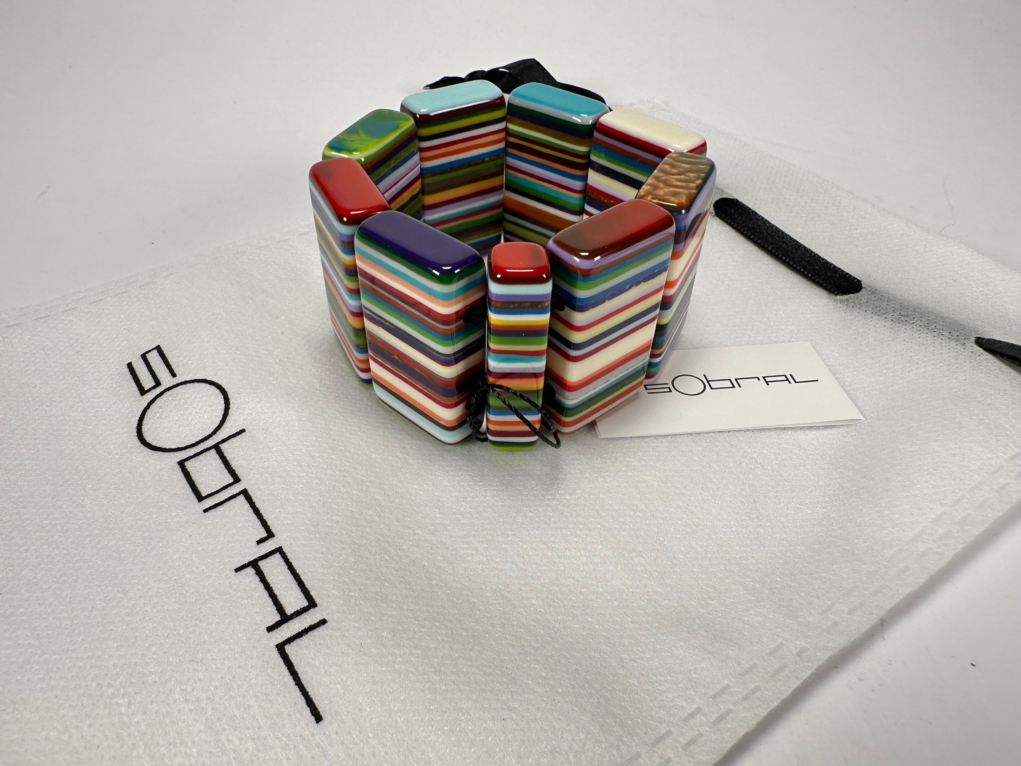 Sobral - Pop Art "8 pçs 1/2" Elasticated Resin Bracelet ( 000376 )