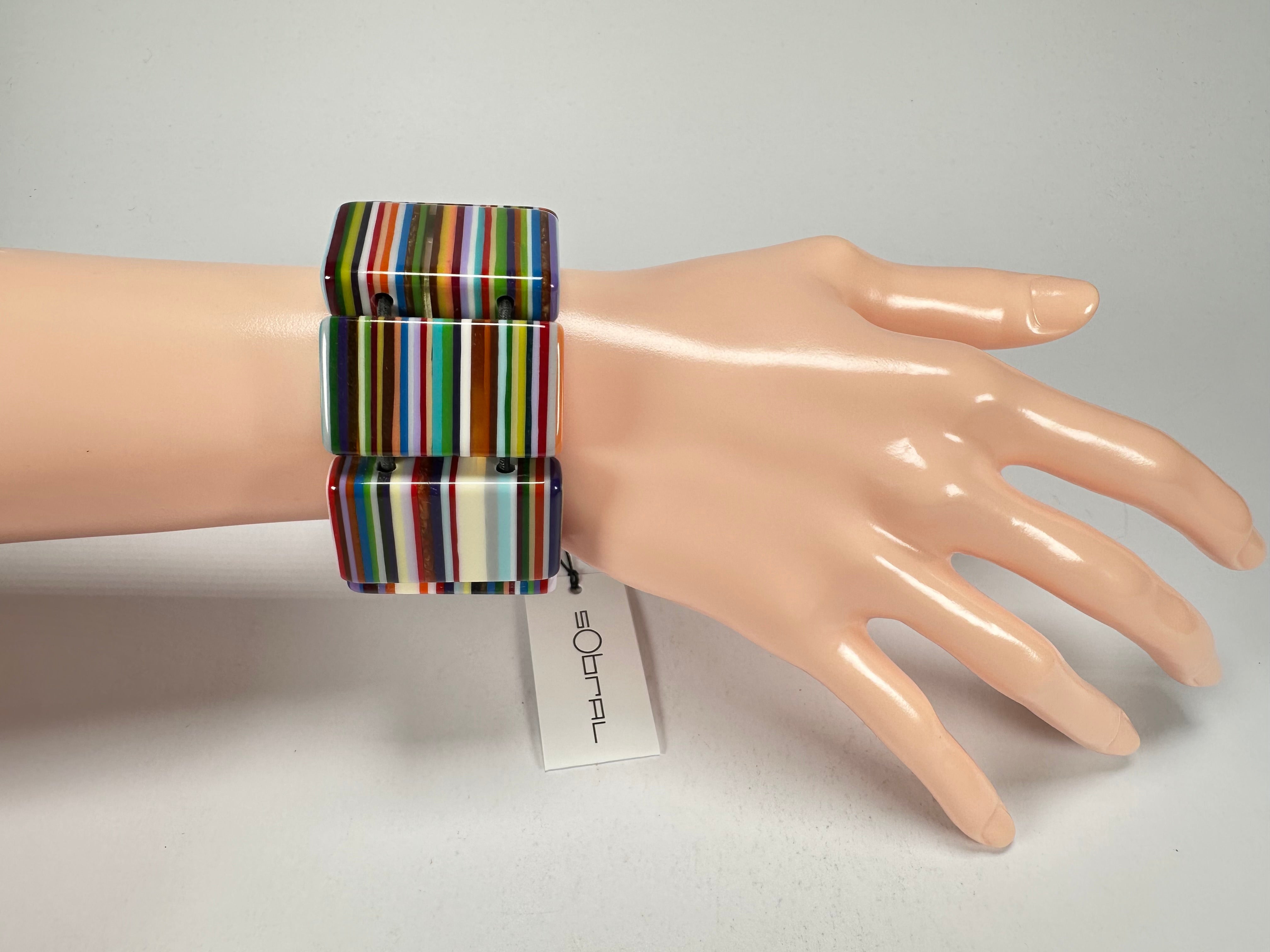 Sobral - Pop Art "8 pçs 1/2" Elasticated Resin Bracelet ( 000376 )