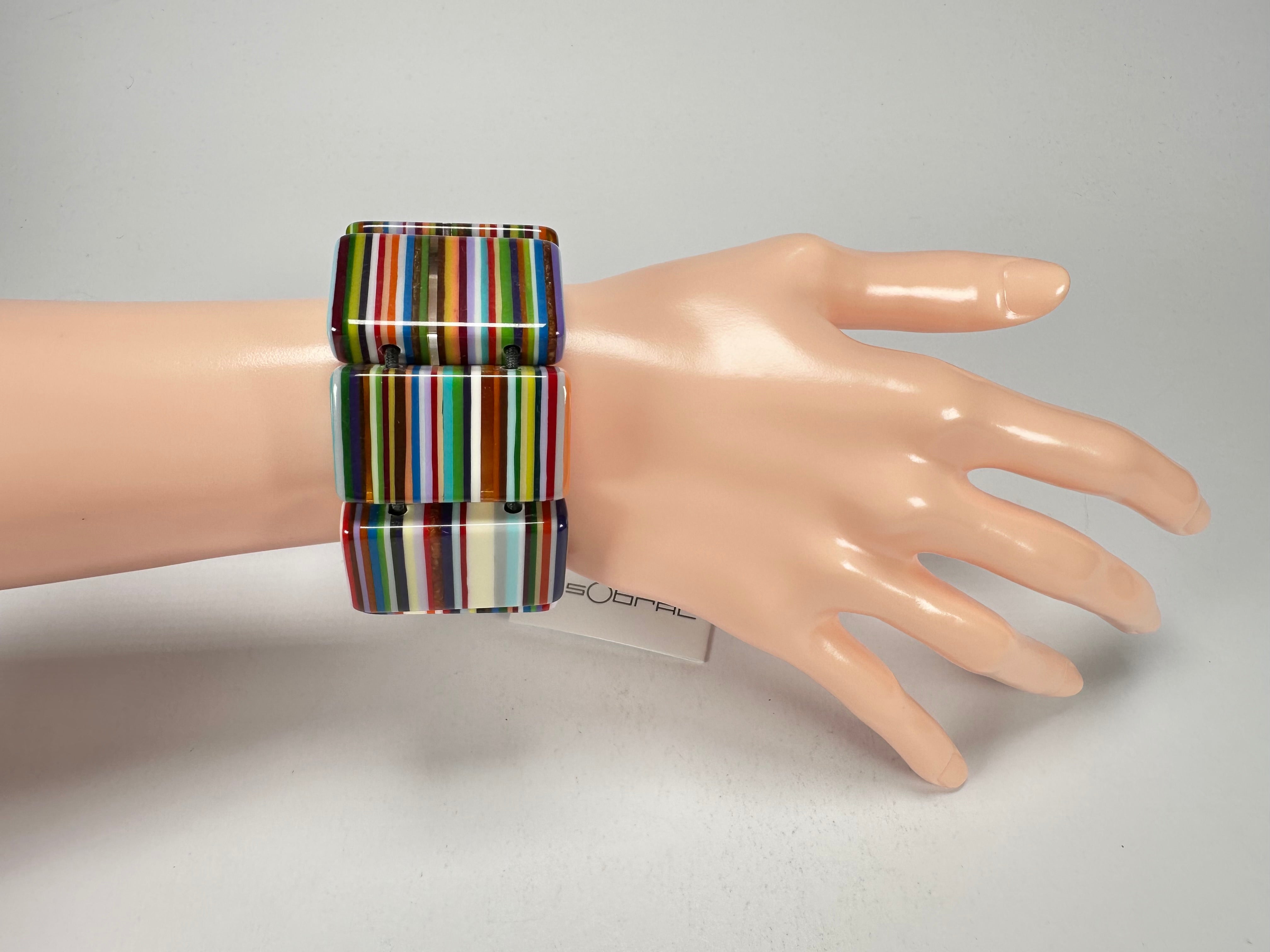 Sobral - Pop Art "8 pçs 1/2" Elasticated Resin Bracelet ( 000376 )