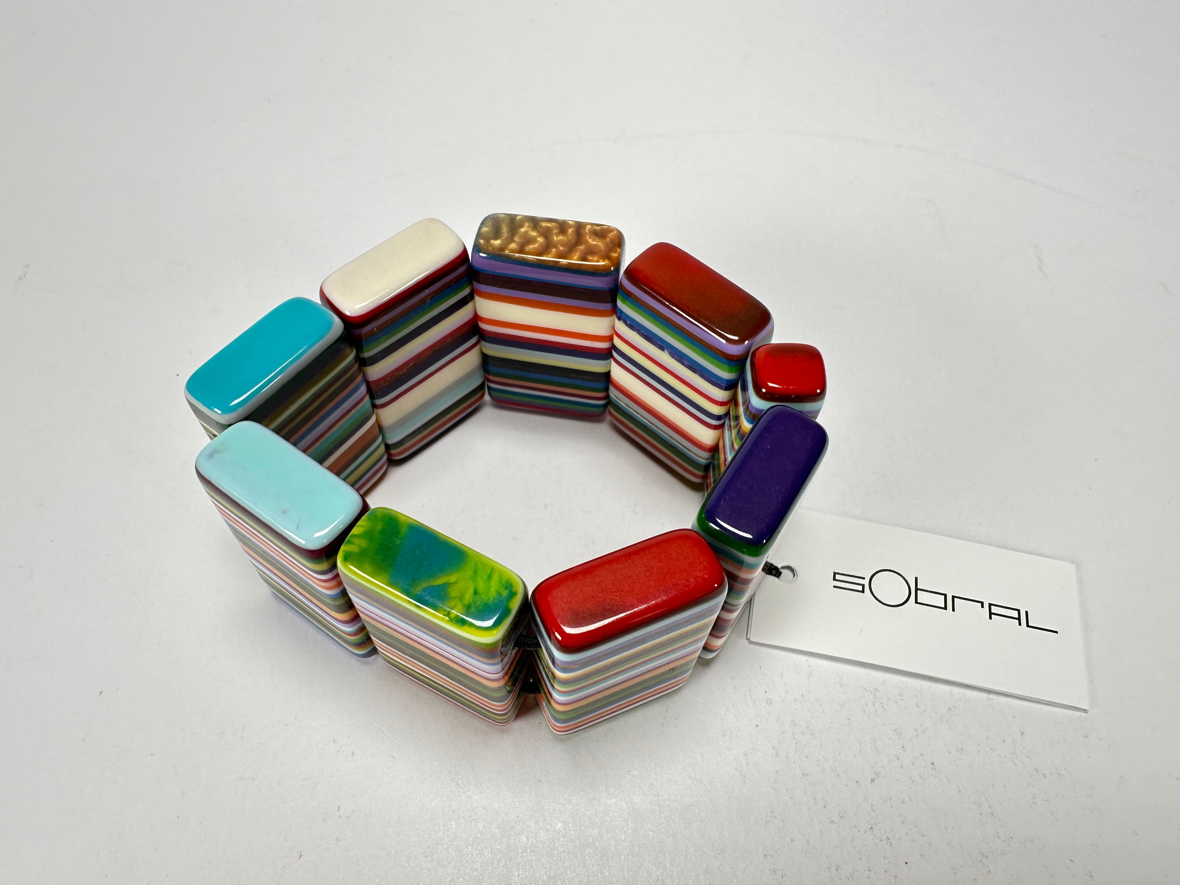 Sobral - Pop Art "8 pçs 1/2" Elasticated Resin Bracelet ( 000376 )