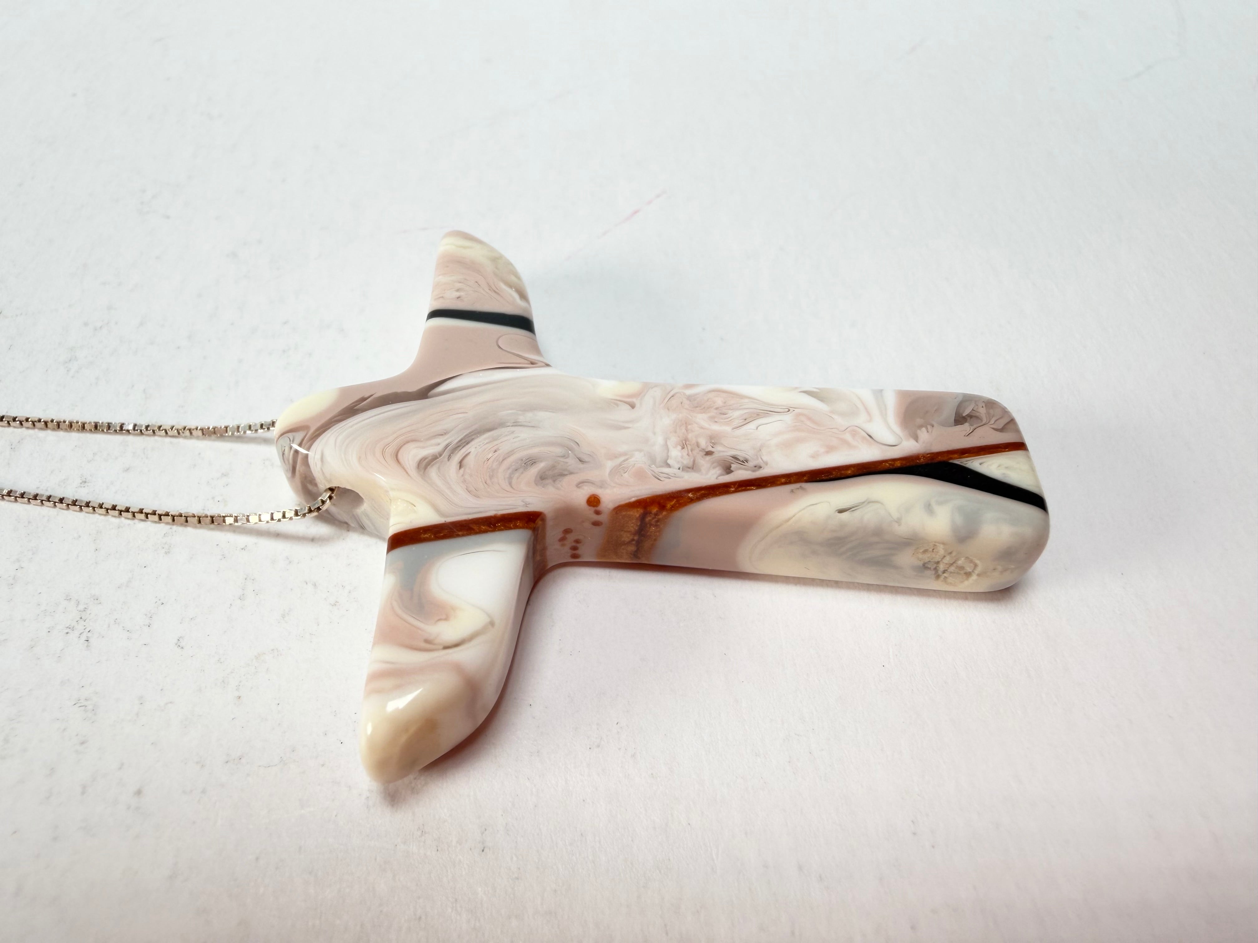 Sobral -  Lágrima D'or "Cristo" Resin AG Sliver Necklace ( 004629 )