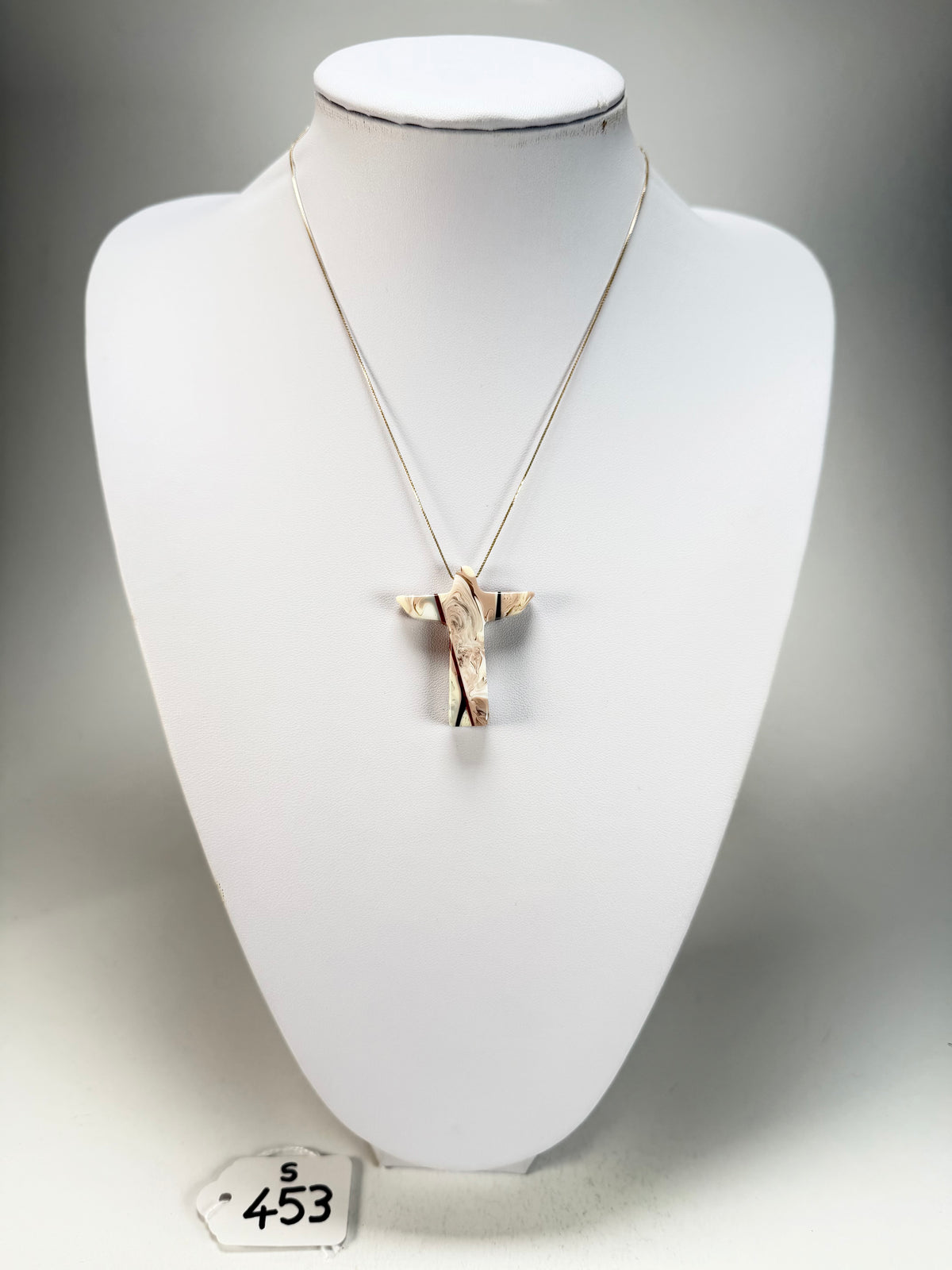Sobral -  Lágrima D'or "Cristo" Resin AG Sliver Necklace ( 004629 )