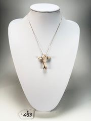 Sobral -  Lágrima D'or "Cristo" Resin AG Sliver Necklace ( 004629 )