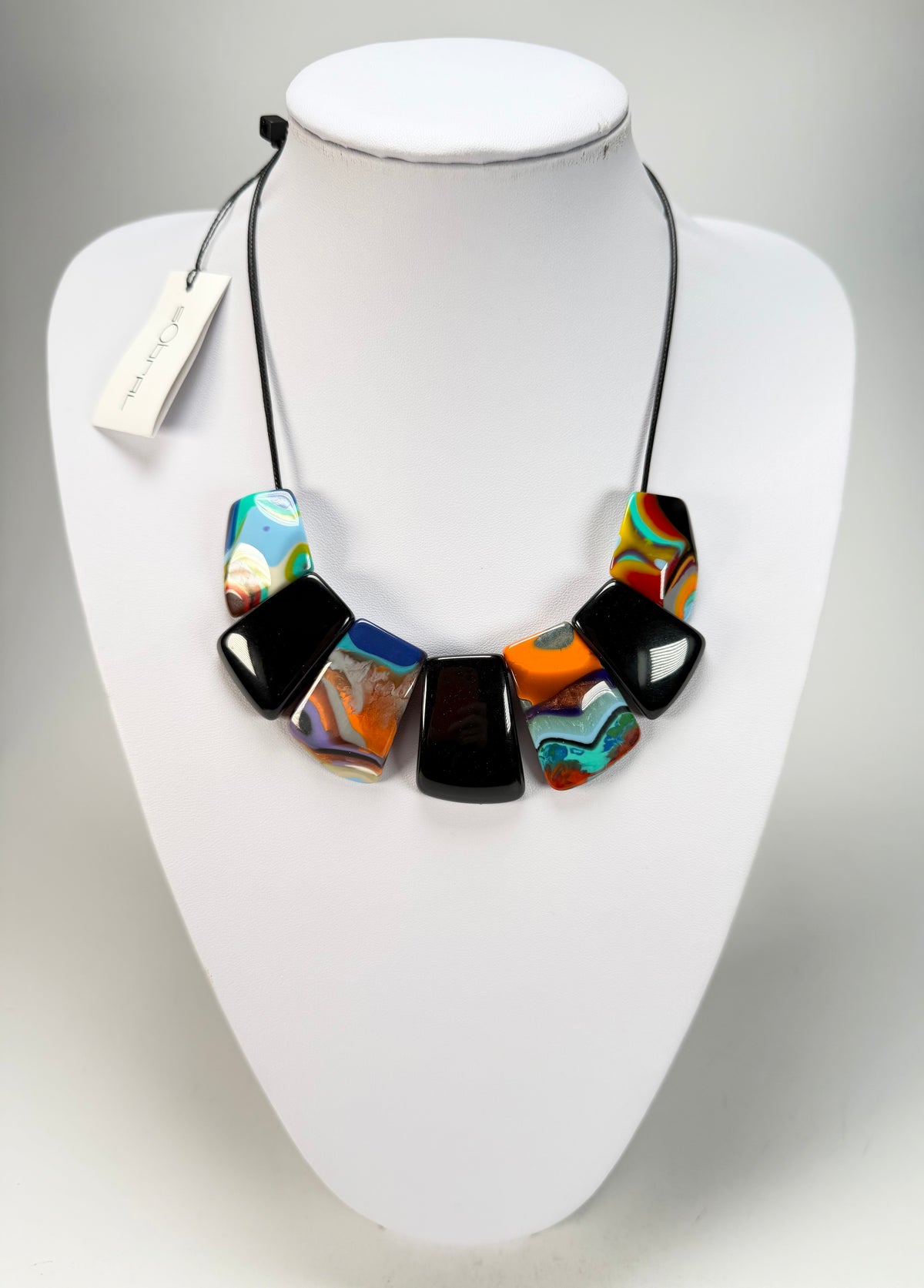 Sobral - Multi-Colour & Black "Franz" Studio Creation Resin Necklace ( 003615 )