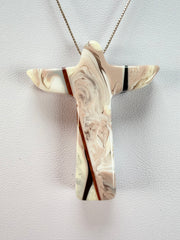 Sobral -  Lágrima D'or "Cristo" Resin AG Sliver Necklace ( 004629 )
