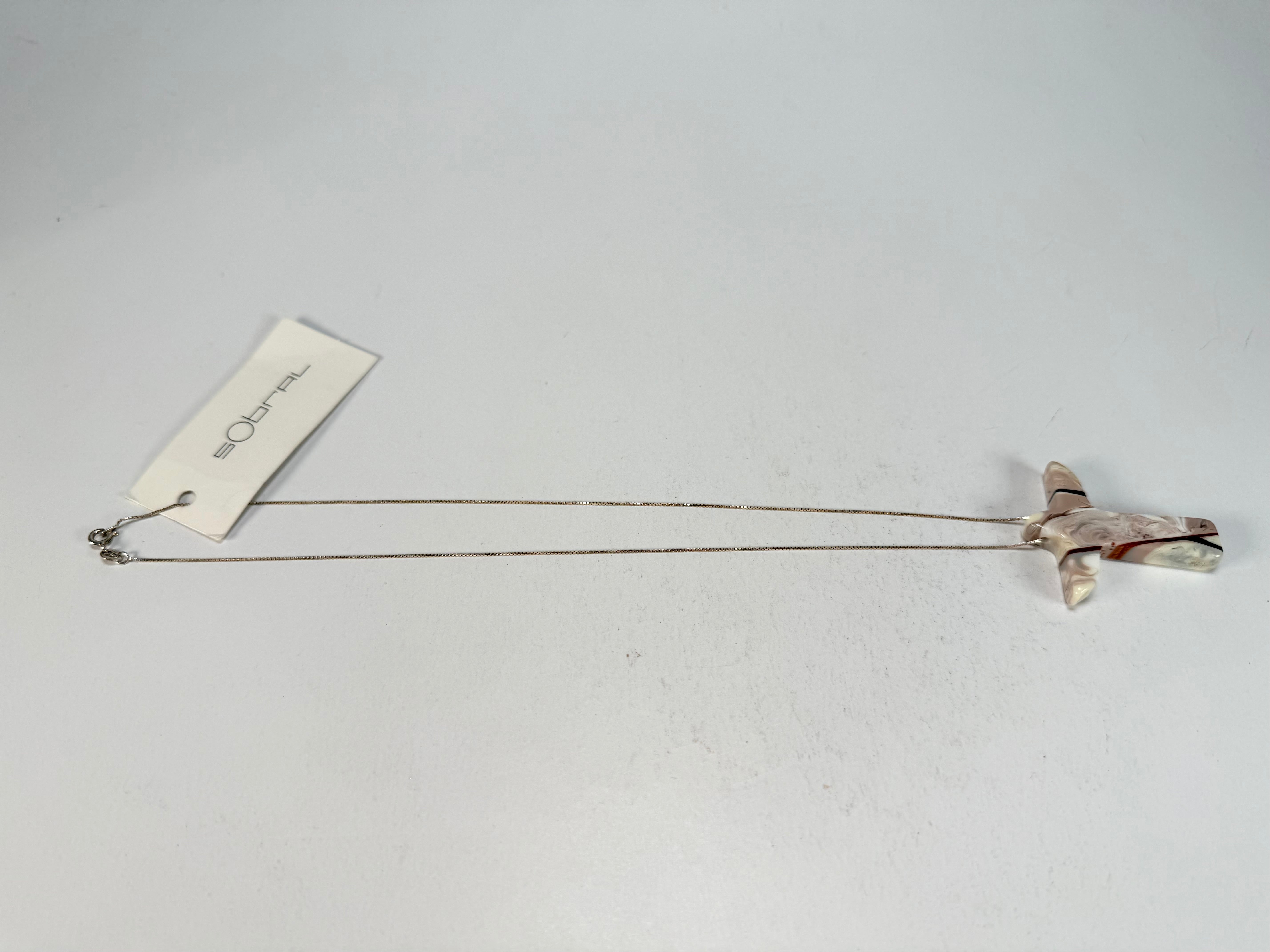 Sobral -  Lágrima D'or "Cristo" Resin AG Sliver Necklace ( 004629 )