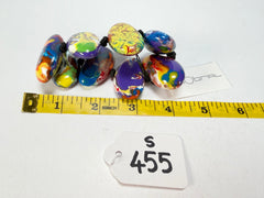 Sobral - Multi-Colour "Onda" Pollock Elasticated Resin Bracelet ( 005329 )