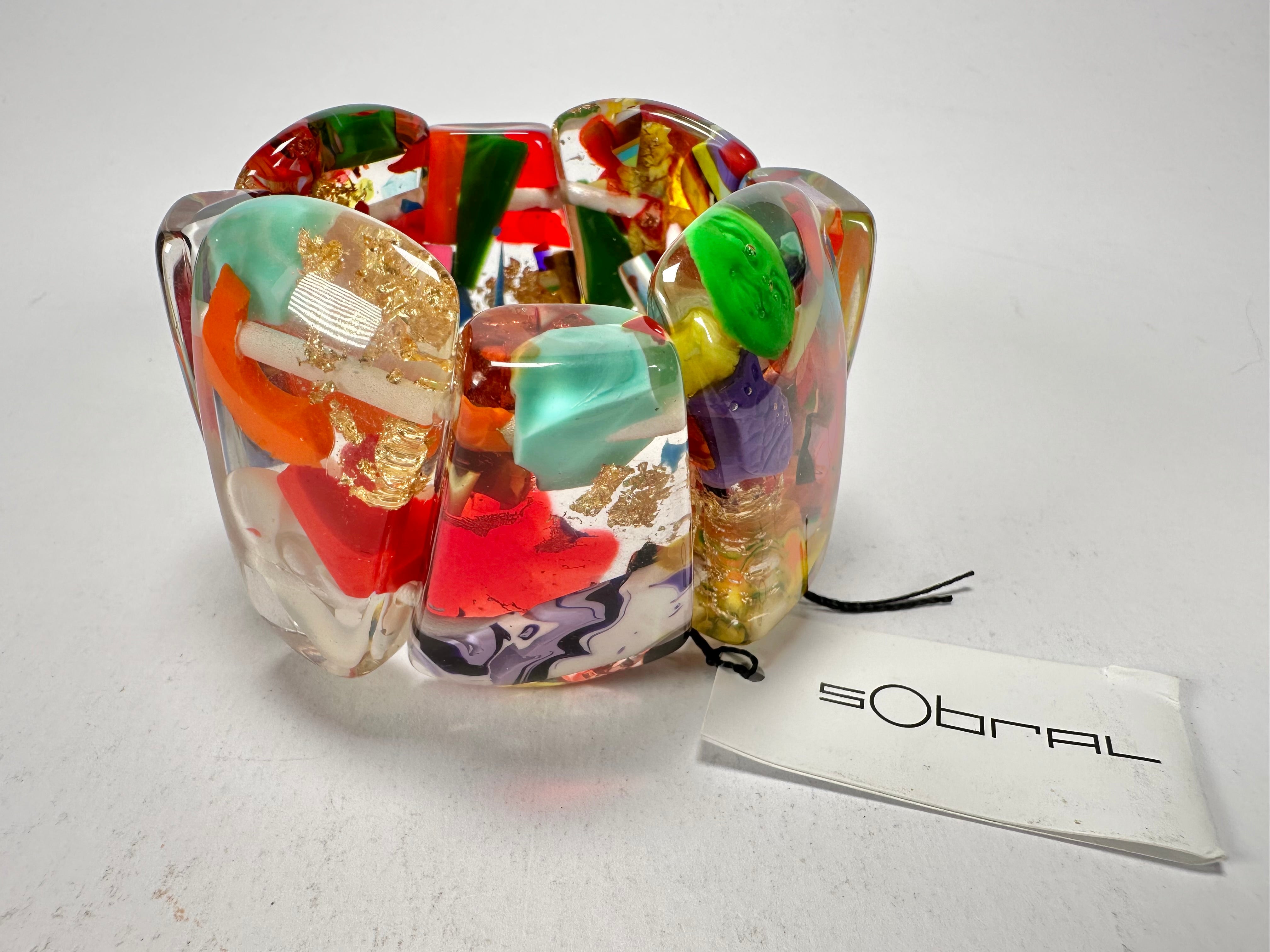 Sobral - Past Present "Recreio" Elasticated Resin Bracelet ( 005092 )