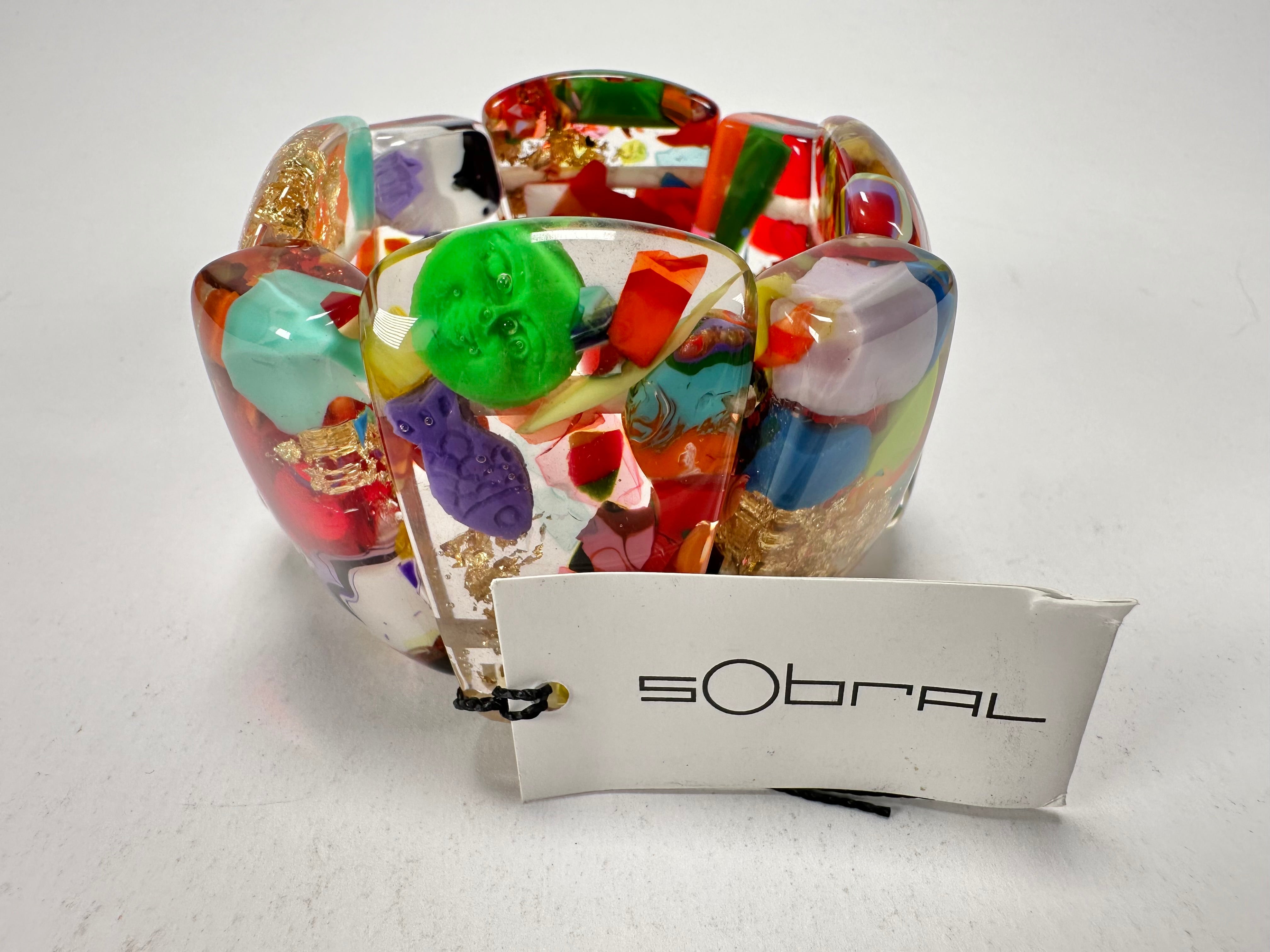 Sobral - Past Present "Recreio" Elasticated Resin Bracelet ( 005092 )