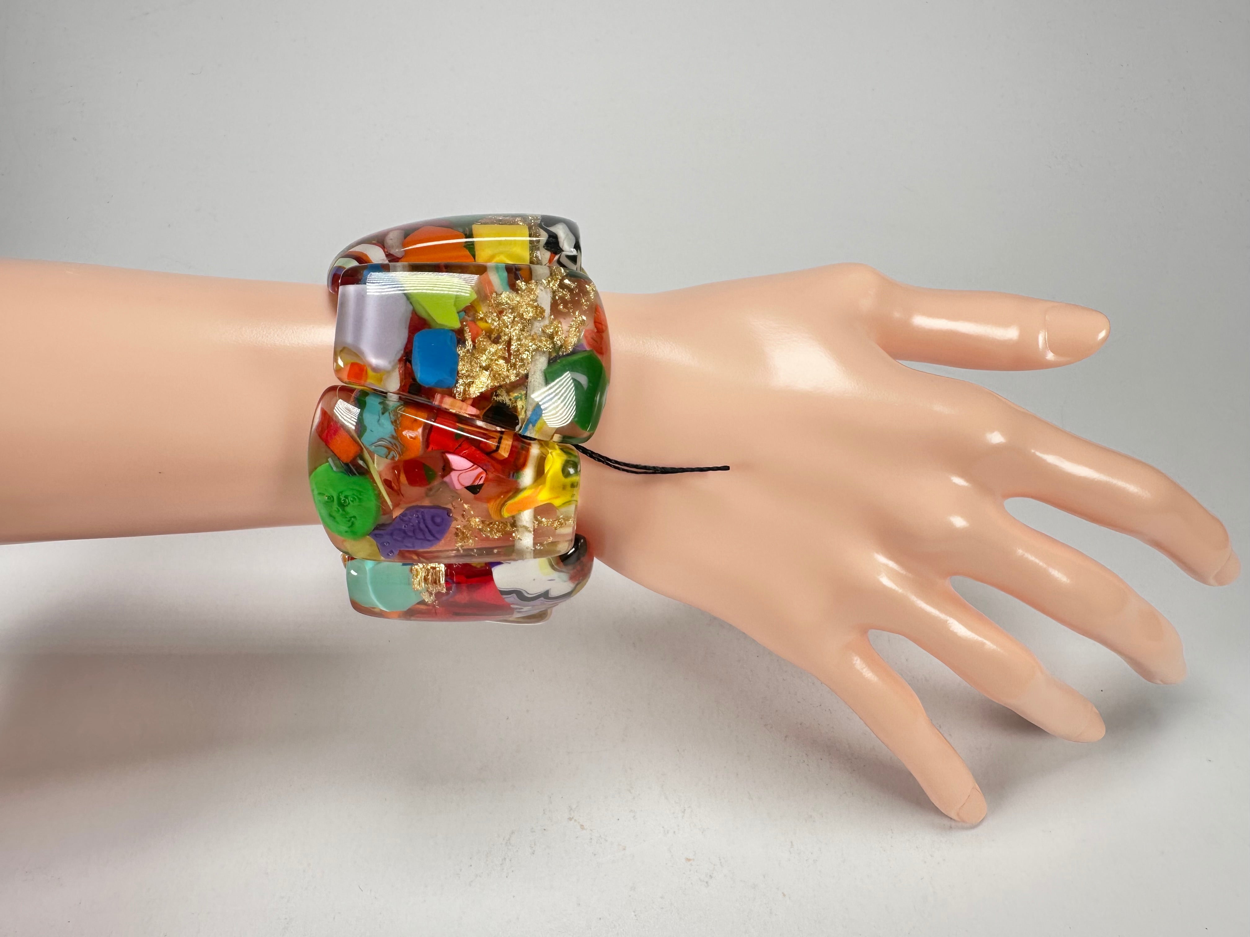 Sobral - Past Present "Recreio" Elasticated Resin Bracelet ( 005092 )