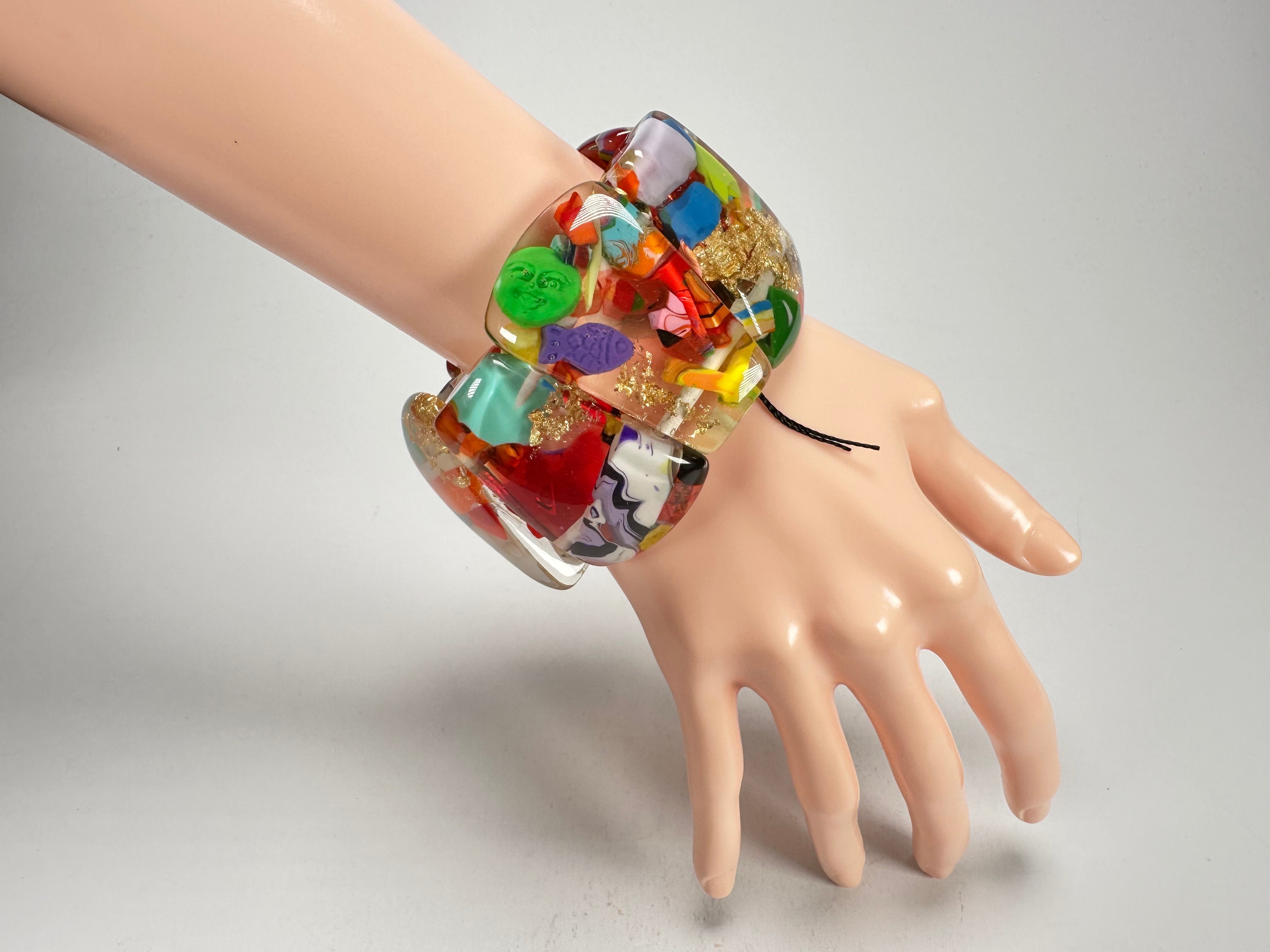 Sobral - Past Present "Recreio" Elasticated Resin Bracelet ( 005092 )