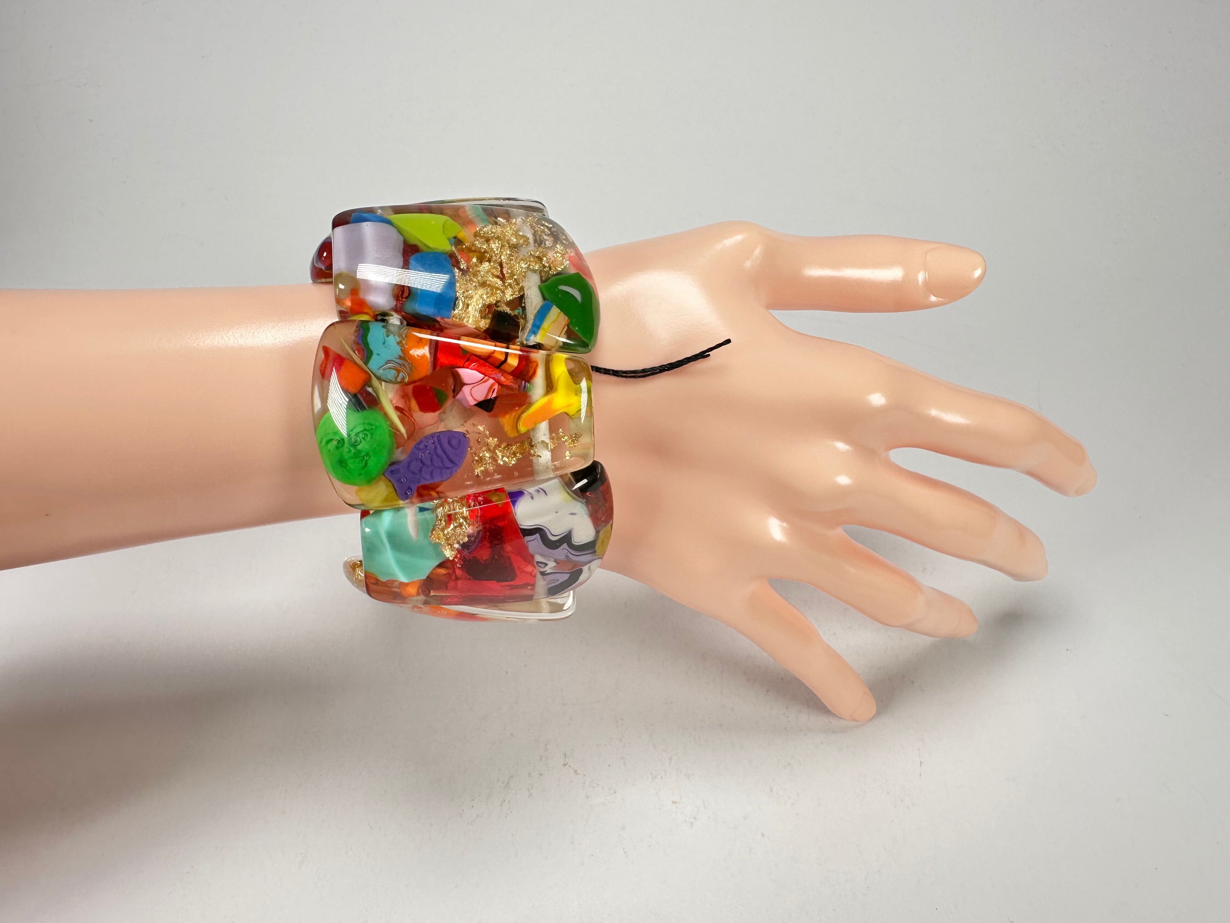 Sobral - Past Present "Recreio" Elasticated Resin Bracelet ( 005092 )