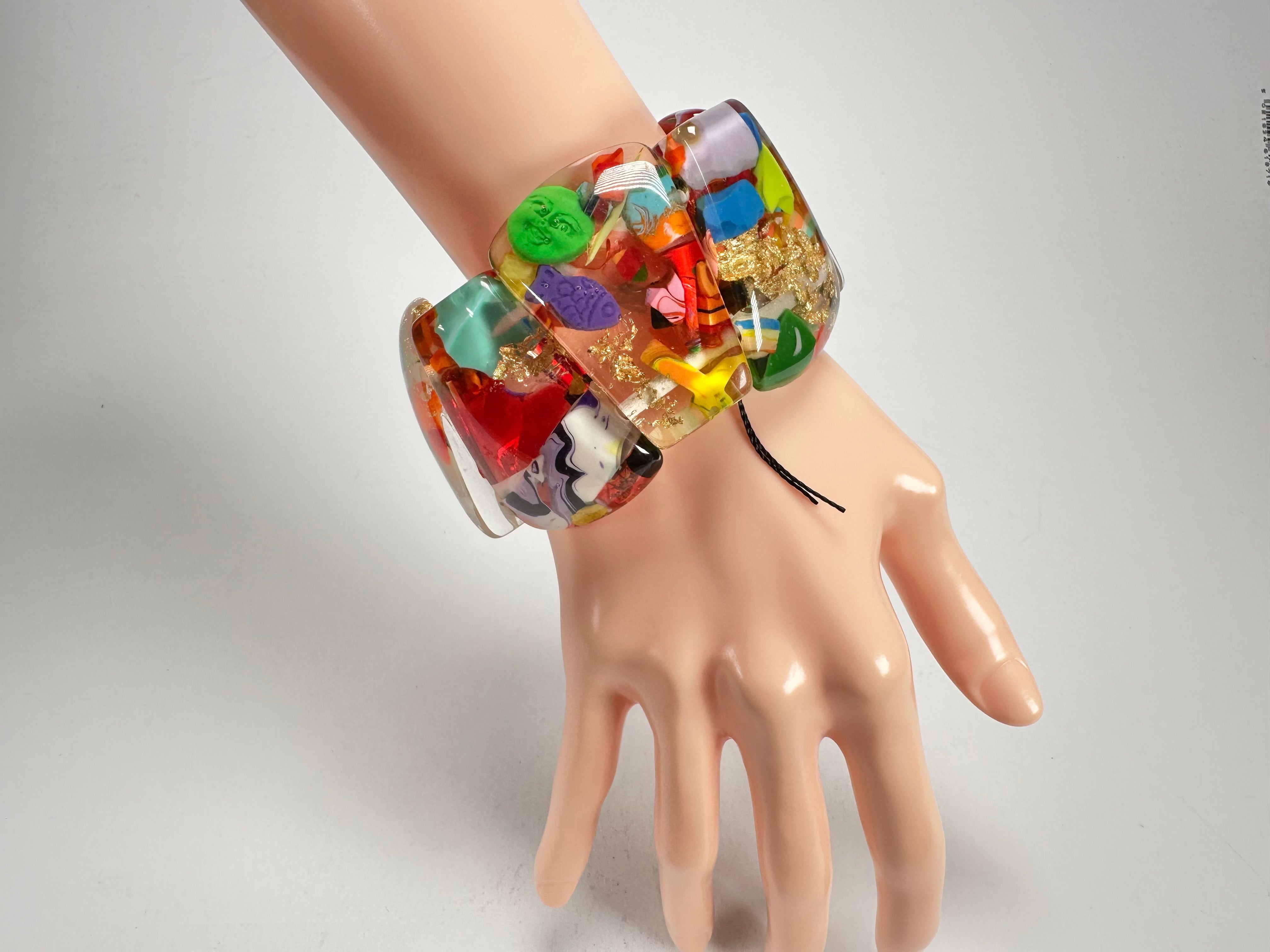 Sobral - Past Present "Recreio" Elasticated Resin Bracelet ( 005092 )