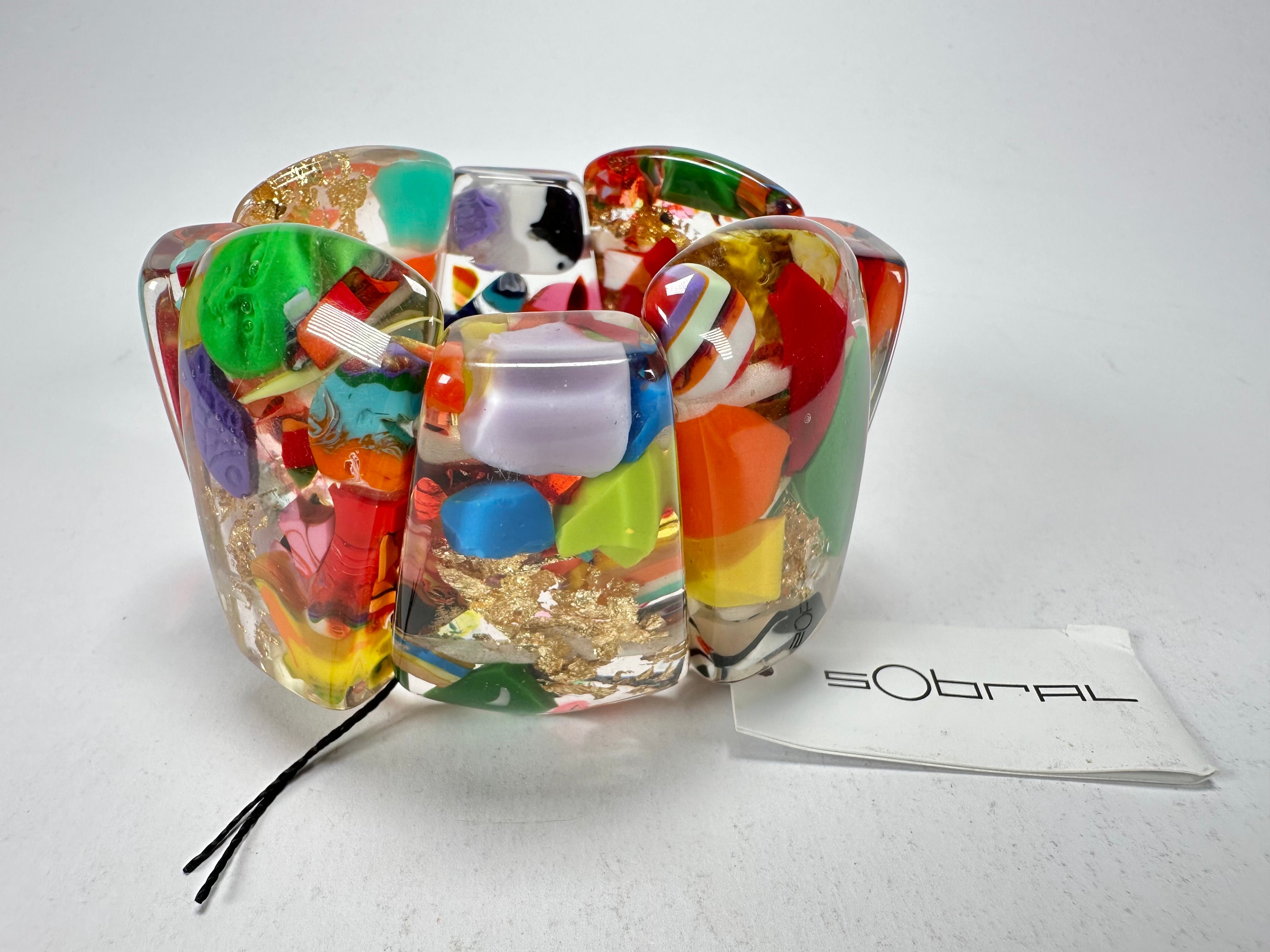 Sobral - Past Present "Recreio" Elasticated Resin Bracelet ( 005092 )