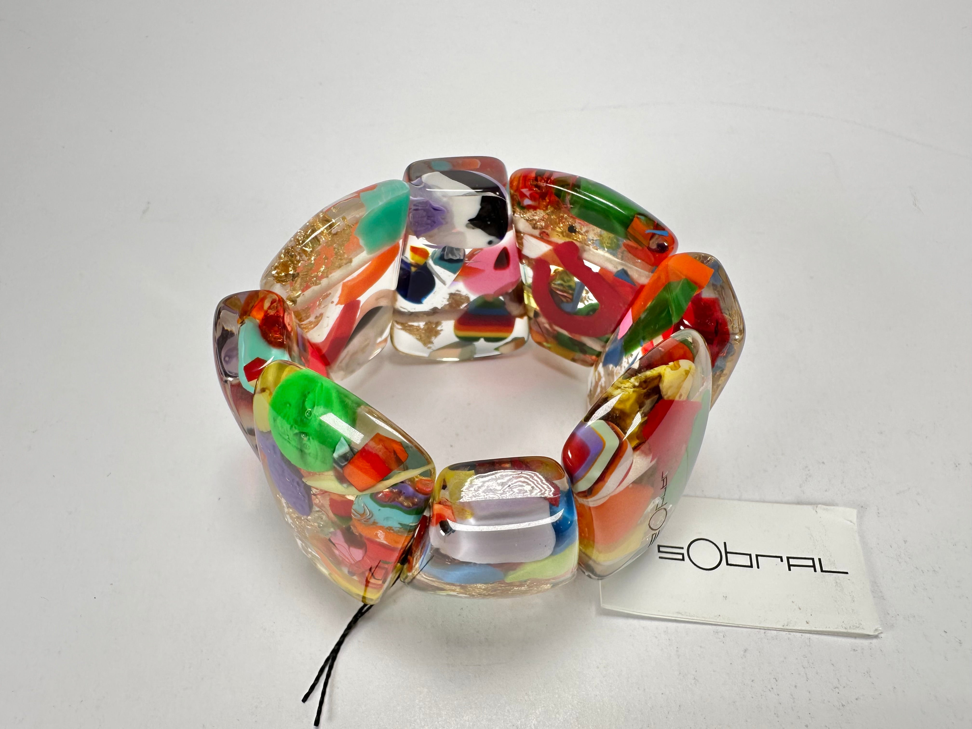 Sobral - Past Present "Recreio" Elasticated Resin Bracelet ( 005092 )