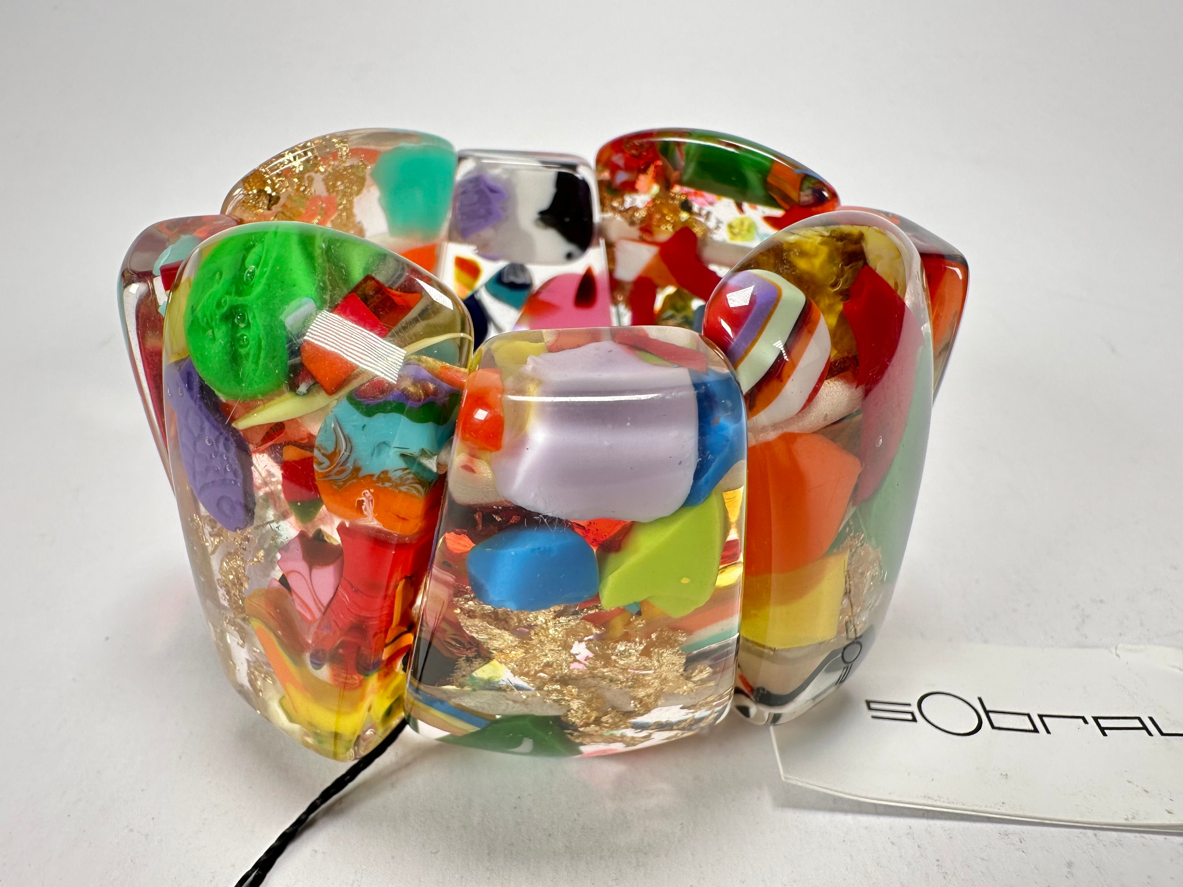 Sobral - Past Present "Recreio" Elasticated Resin Bracelet ( 005092 )
